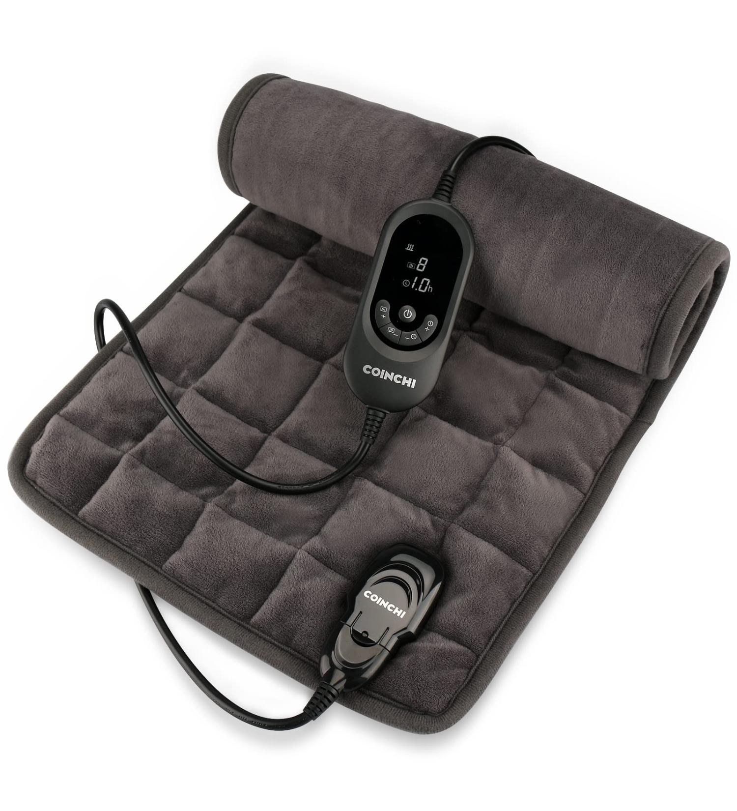 Far Infrared Electric Heating Pad for Back Pain, Cramps & Arthritis Relief - Moist & Dry Heat Therapy - Weighted Pad for Neck & Shoulders - 8 Heat Settings - Auto-Off - Buy Online on GoSupps.com