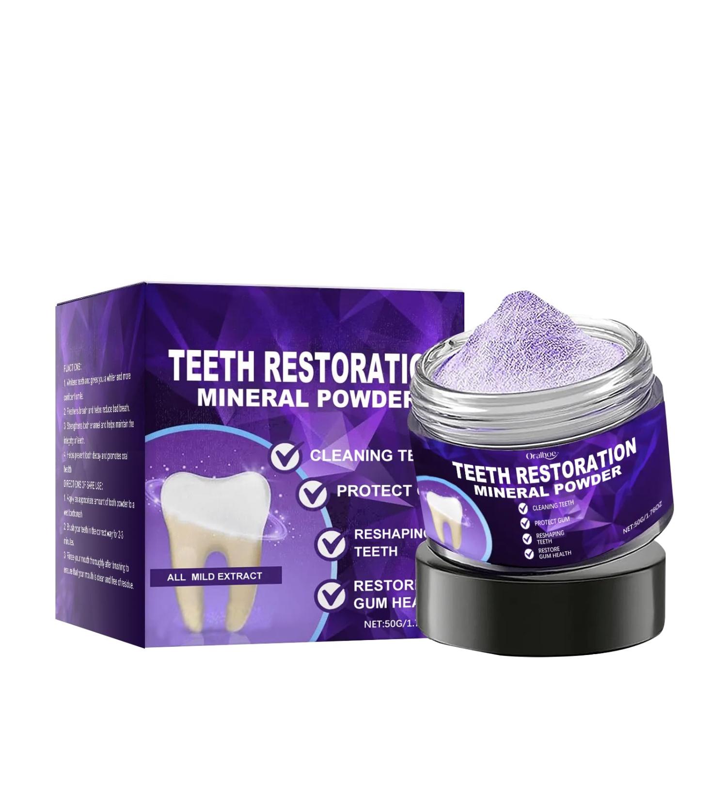 Enamel Strengthening Tooth Powder Prolonged Freshness Teeth Whitening Cavity Defense Oral Hygiene Dental Care for Healthy Smile - Buy Online on GoSupps.com