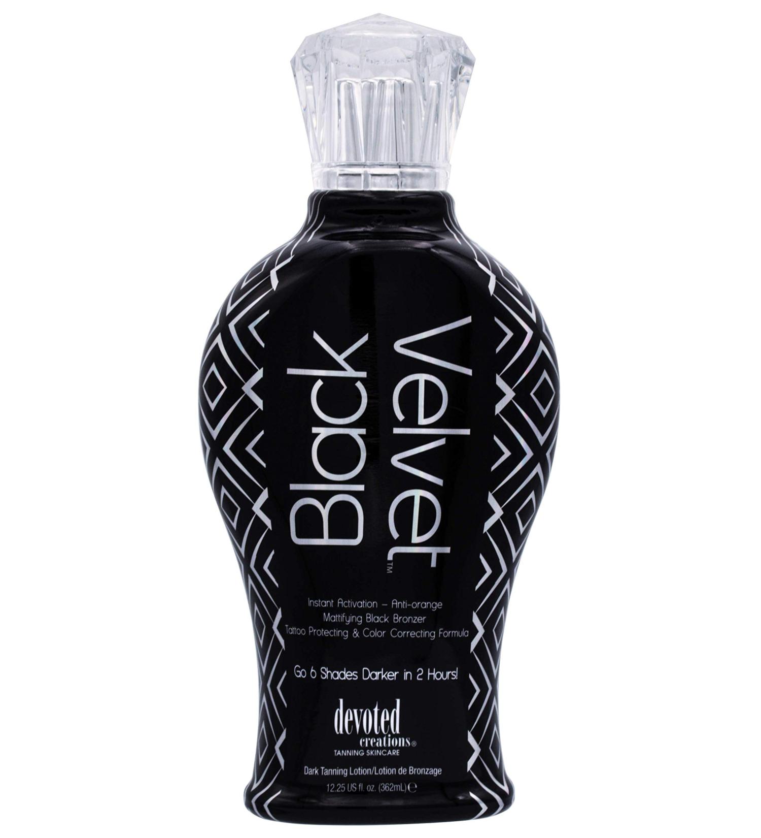 Devoted Creations Black Velvet Anti-Orange Mattifying Black Bronzer Tanning Lotion 12.25 oz