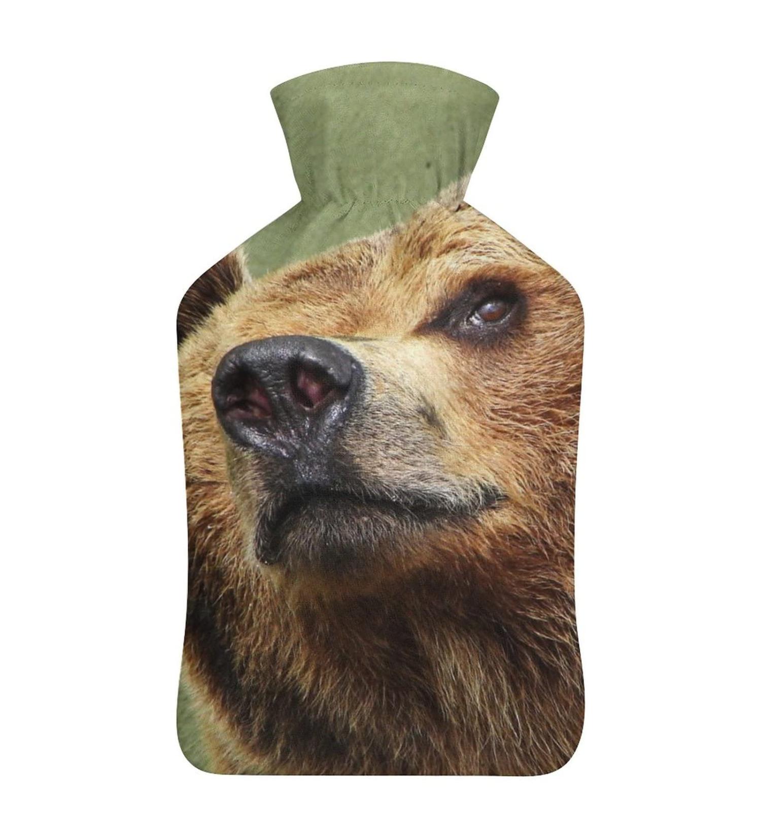 Buy Bear Hot Water Bottle with Plush Cover - Hand Warmer for Adults & Kids 26.5x15.3cm - International Shipping - Buy Online on GoSupps.com