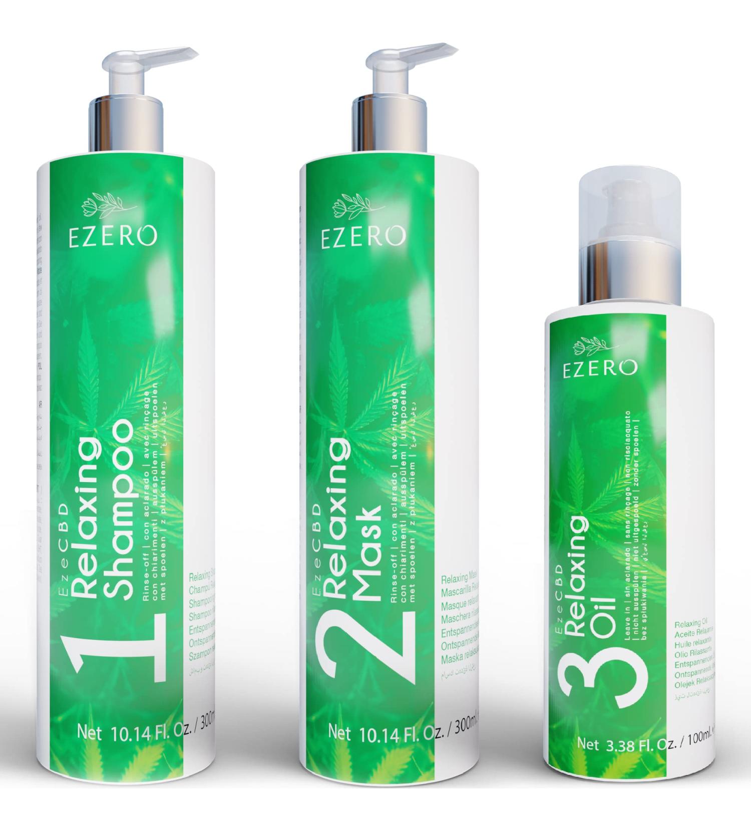 Ezero Hemp Oil Hair Treatments for Dry Damaged Hair - Shampoo, Masks, and Oil - Hair Moisturizer and Treatment - Buy Online on GoSupps.com