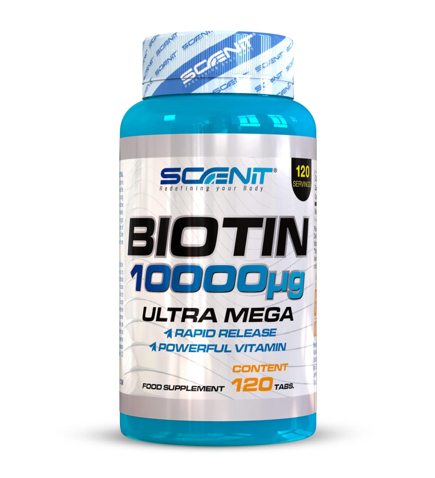 Biotin Hair - Biotin 10000 mcg - Biotin - Vitamin Biotin - Hair Biotin 10000 mcg - Vitamins Hair - Vitamin Hair - Biotin 10000 mcg (120 tablets for 120 days) - Buy Online on GoSupps.com