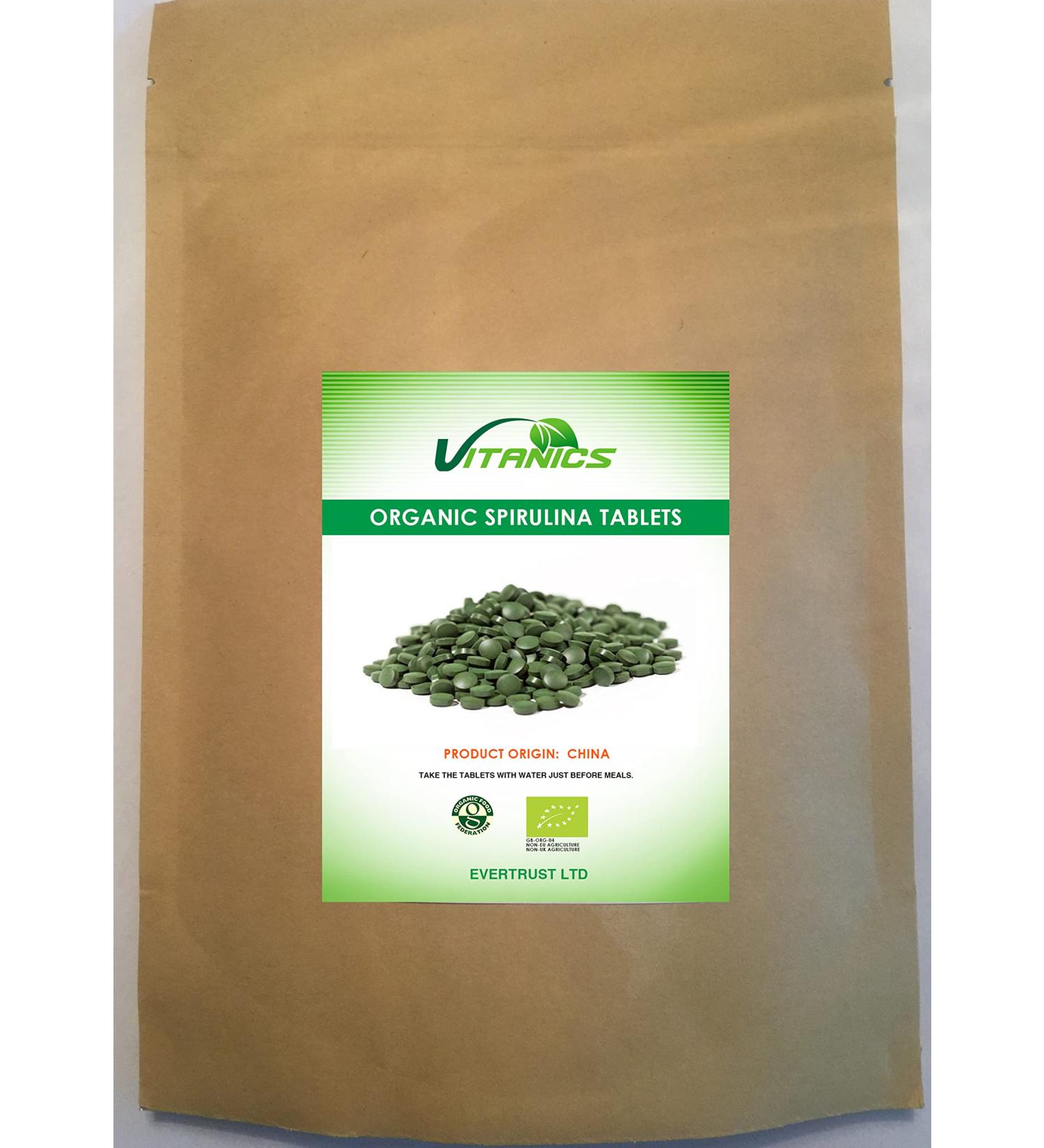 Vitanics Organic Spirulina Tablets 500 mg (600 Tablets)