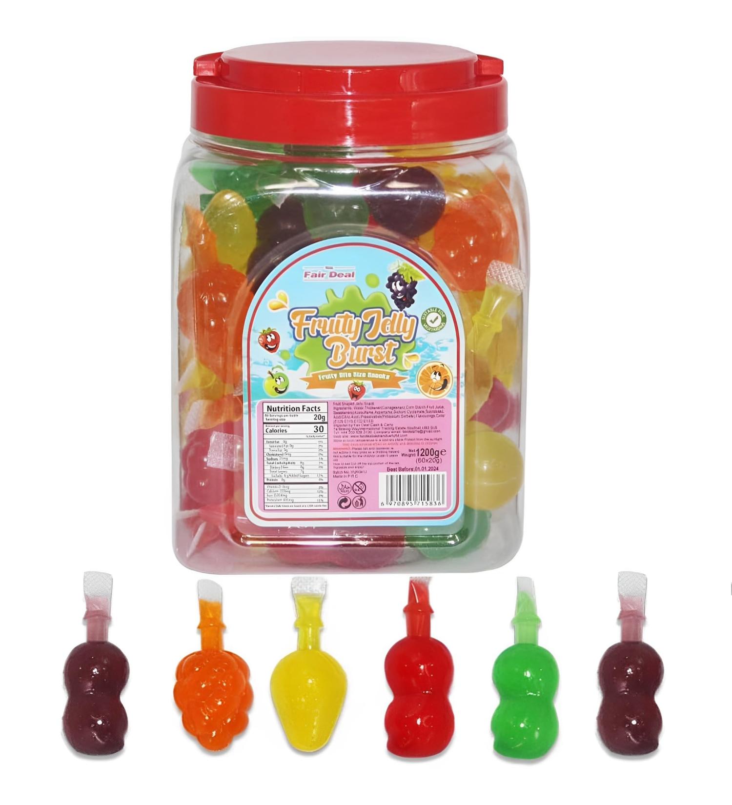 TikTok 60pcs Candy viral sweets and treats trend Tik Tok Challenge - Fruit Pops Jelly 1200 GRAMS for Children and Adults Lollies with Crazy Candy Fruit Flavors - Buy Online on GoSupps.com