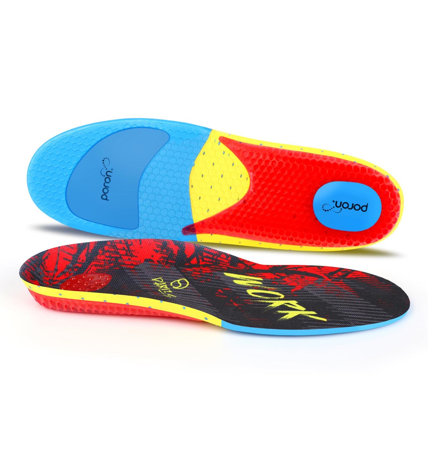 Heavy Duty Pain Relief Insoles for Work - Shock Absorption Cushioning - Support 220+ lbs - Medium Arch Support - Comfortable Anti-Fatigue Shoe Inserts for Men & Women - Buy Online on GoSupps.com