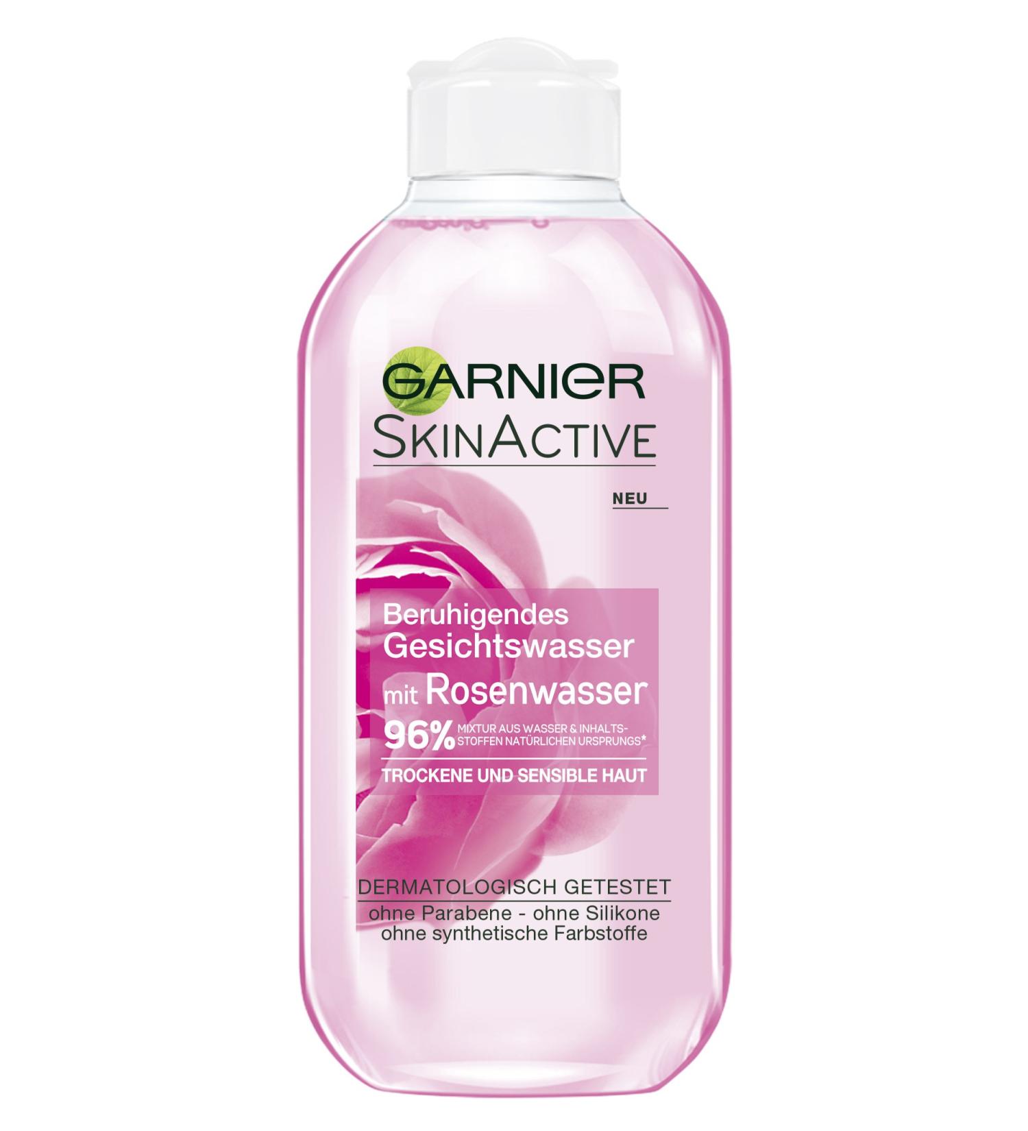  Garnier Garnier Skin Active Rose Water Refreshing Toner Gentle Cleansing for Dry and Sensitive Skin 200ml - Buy Online on GoSupps.com