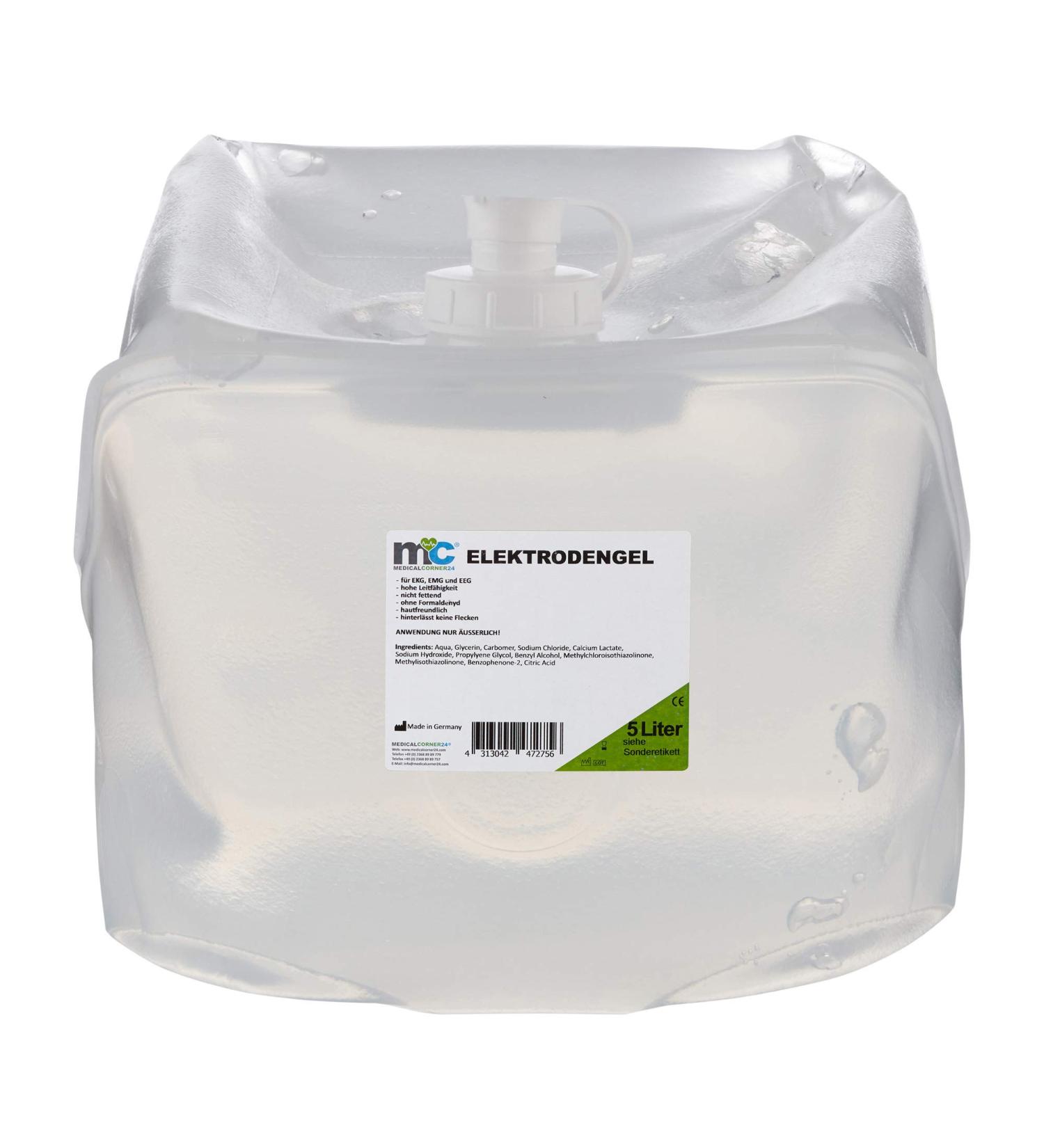 Medicalcorner24 Electrode Gel for ECG EMG EEG - 5L Conductive Contact Gel in Cubitainer | International Shipping Available - Buy Online on GoSupps.com