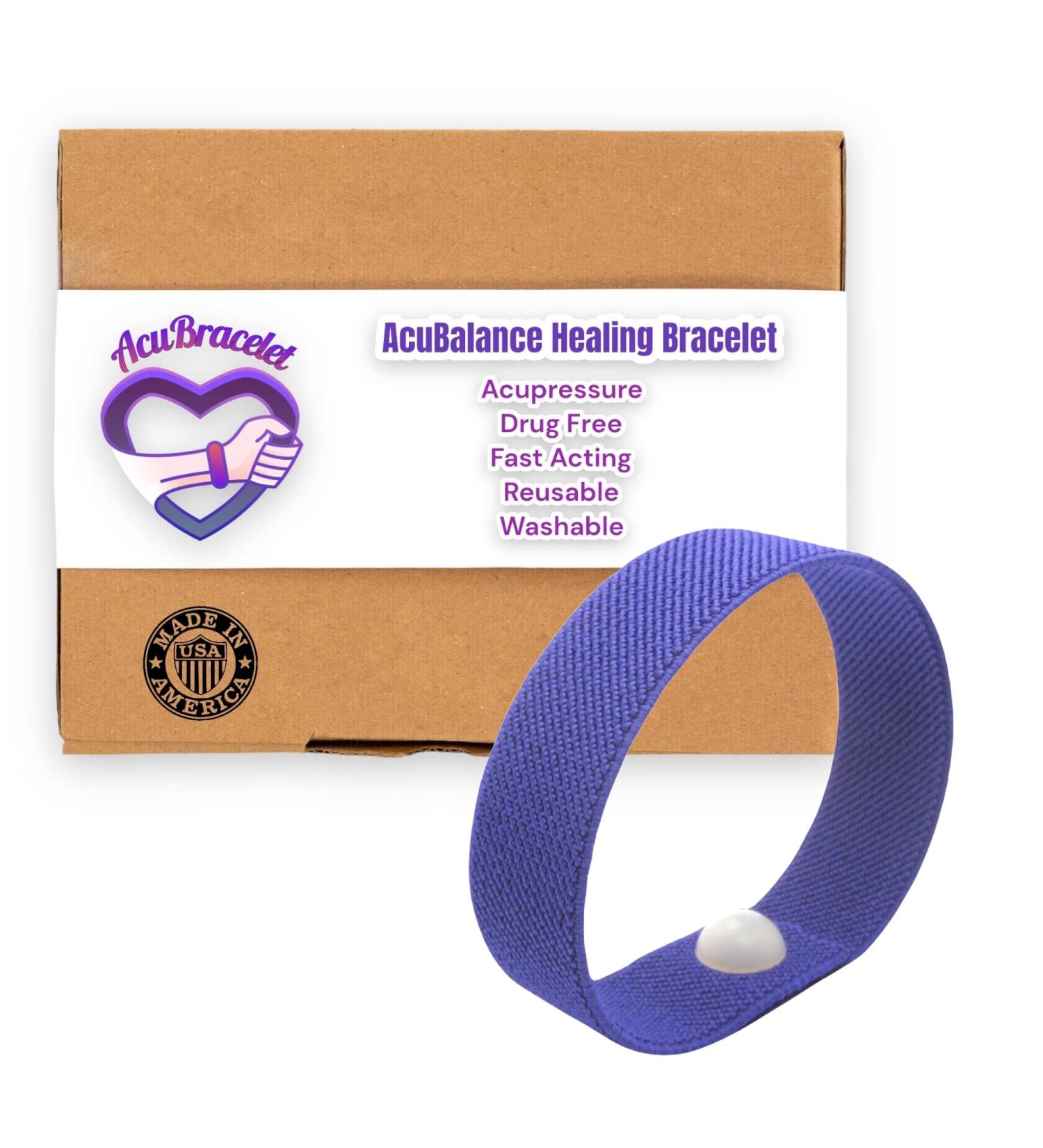 Acubalance Anti-Agest-Angst-Emband - Comfortable Slip Acupress Band for Natural Sleep Aid & Stress Relief (Small 15.2 cm Purple) - Shop Internationally  - Buy Online on GoSupps.com