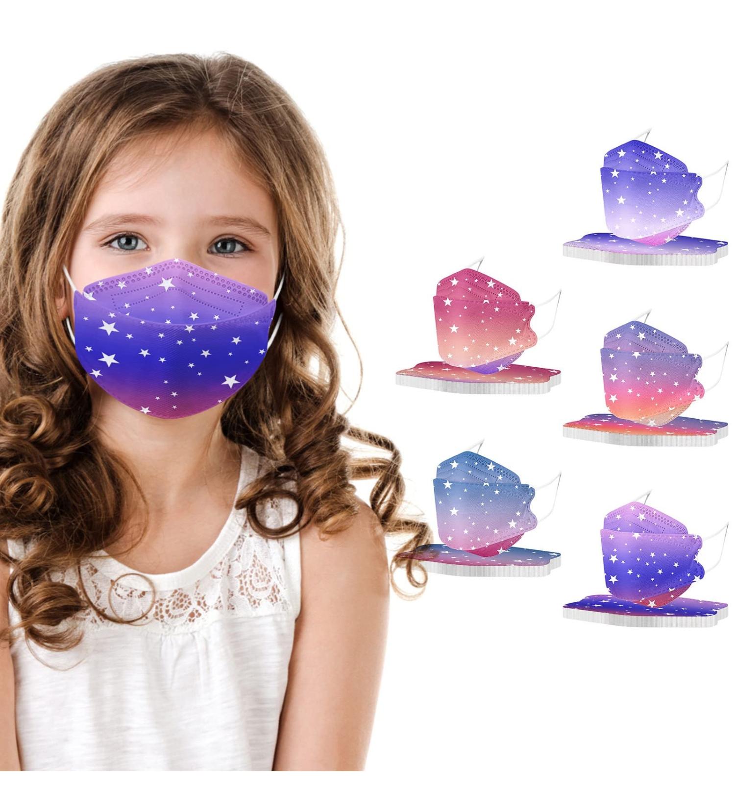 Buy WEXCV 50-Piece 3-Layer Face Masks for Kids | Breathable One-Way Mouth Protection for Girls - International Shipping Available - Buy Online on GoSupps.com