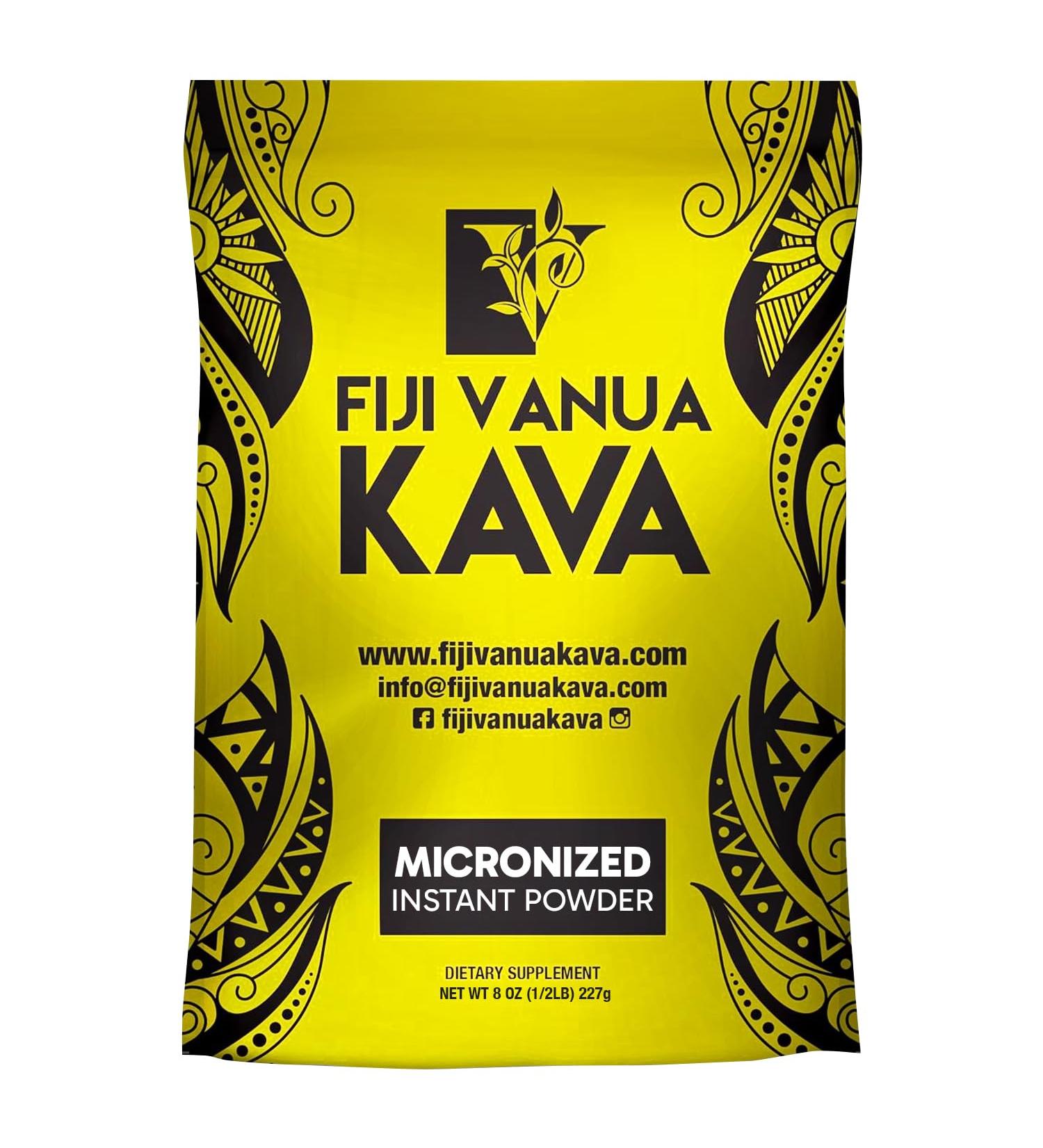 Fiji Vanua Kava Micronized Kava Powder Portable and Easy to Prepare Kava Root No Straining Needed Pure & Strong Drink Powder 8 oz - Buy Online on GoSupps.com
