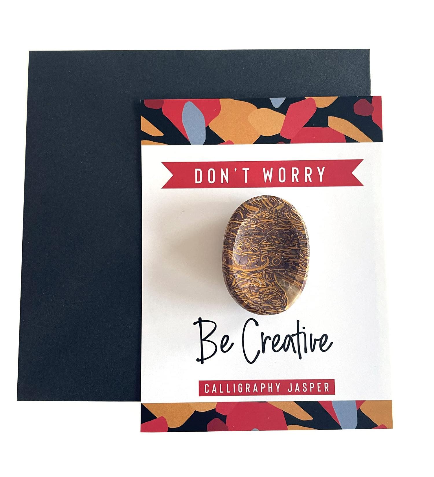 Calligraphy Jasper Miriam Crystal Elephant Skin Stone - Spiritual Stress Relief Gift for Meditation and Healing Energy - Buy Online on GoSupps.com