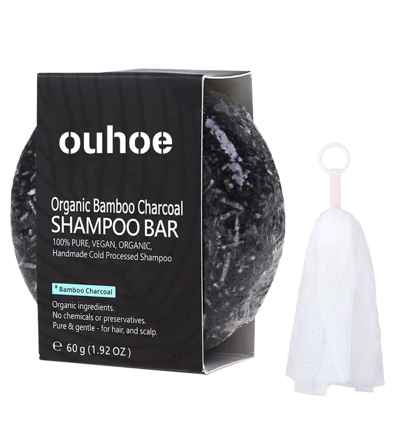 Reverse Gray Hair Solid Shampoo Anti White Hair Black Hair Soap Anti Gray Bar Black Soap Gray Hair Darkening Man Black Soap For White Black Hair With 1 Bubble Net - Buy Online on GoSupps.com