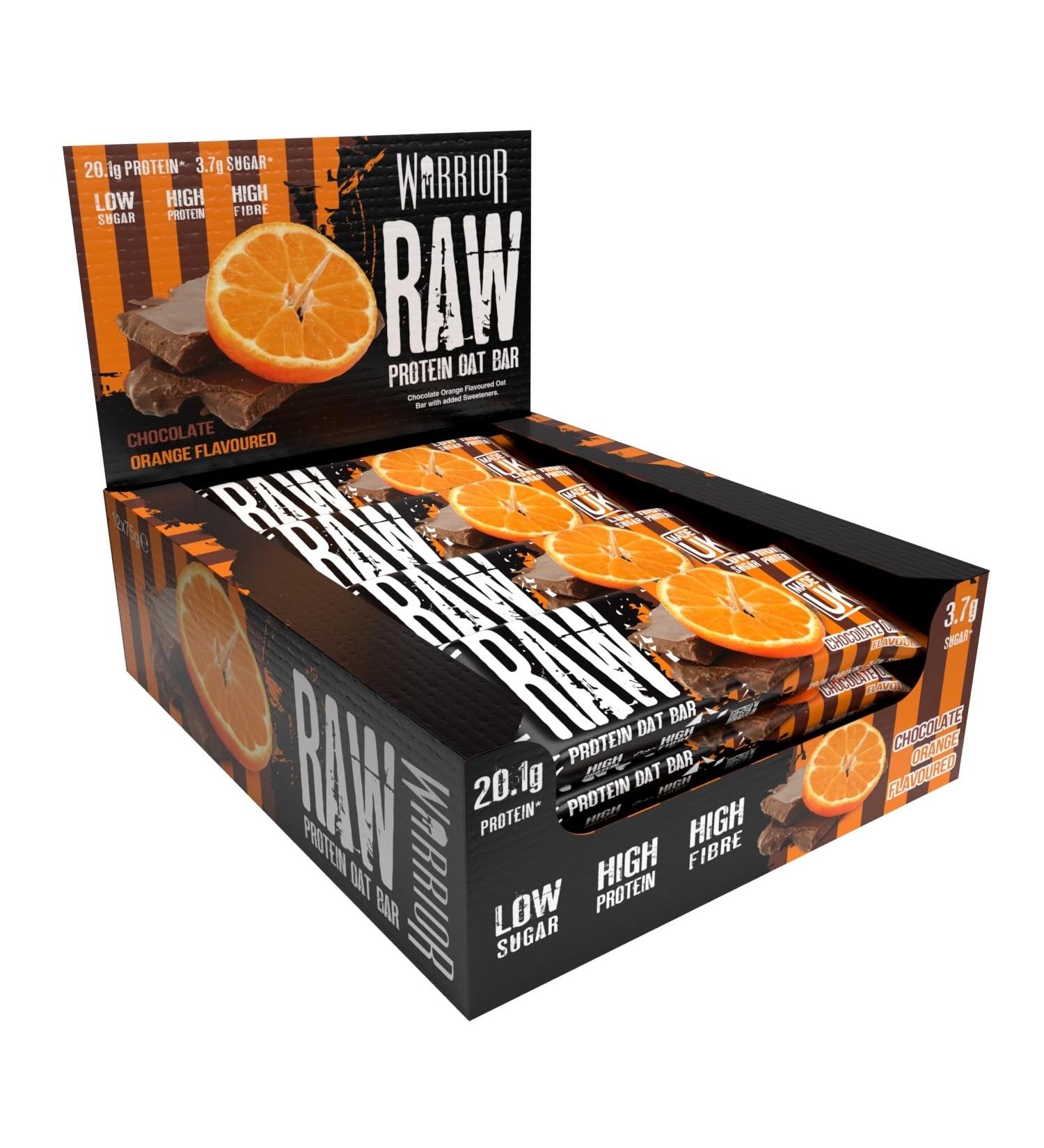 Barres prot in es Raw Flapjack (20 g) - 12 x 75 g - Substitut de repas faible en sucre - Collation saine base d avoine pour nergie (Orange au chocolat) - Buy Online on GoSupps.com