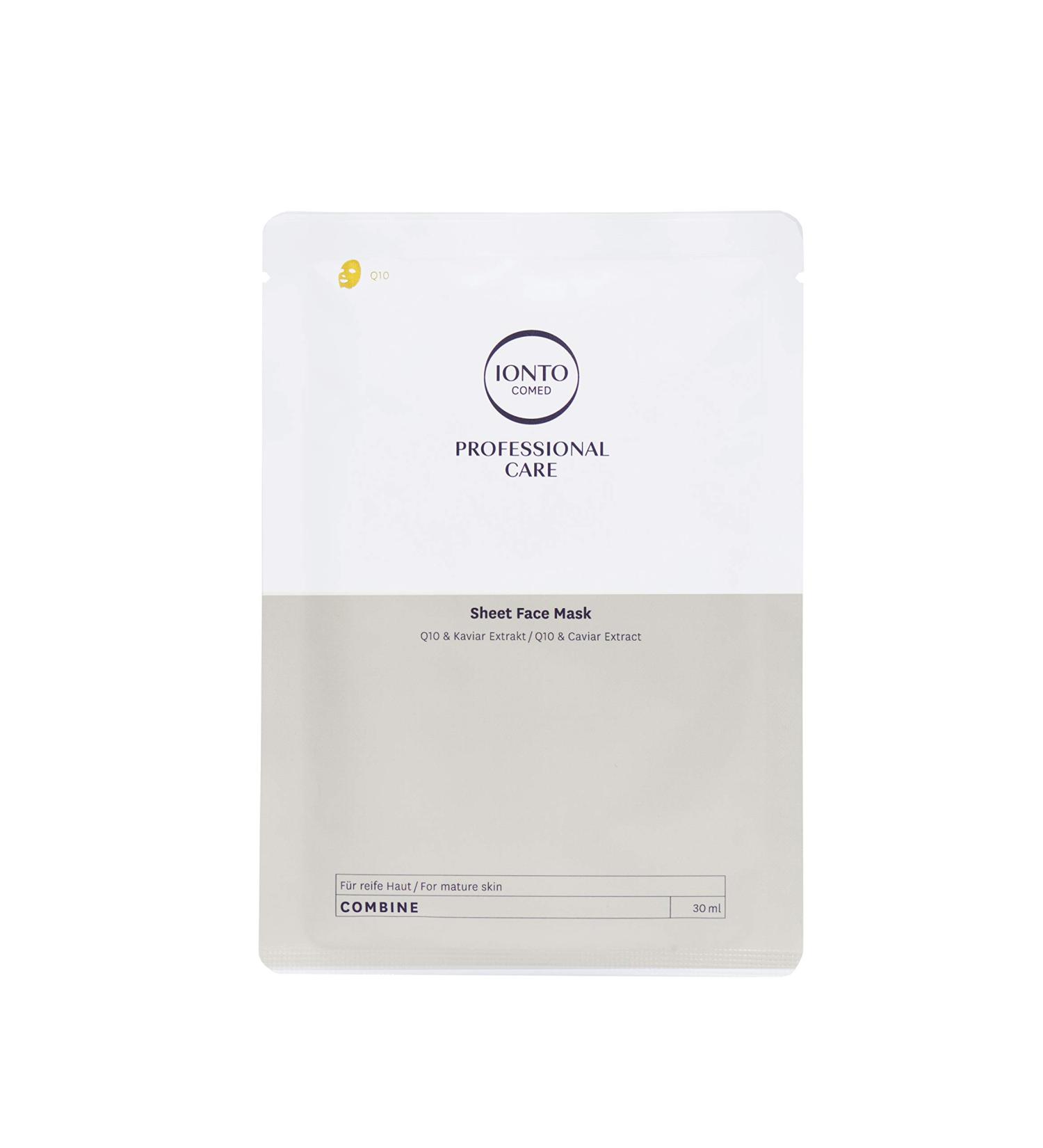 Ionto Comed Caviar Q10 Extract Sheet Face Mask - 3 x 30 ml | Premium Anti-Aging Treatment | International Shipping Available - Buy Online on GoSupps.com