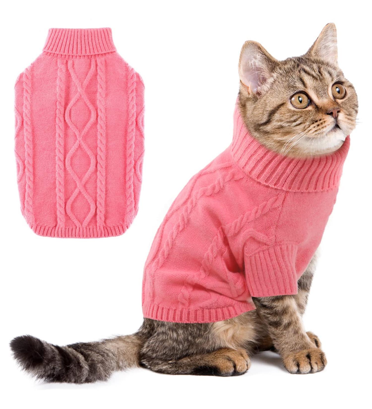 Winter Warm Pet Sweater for Cats & Dogs - Pink XS | Cozy Clothing for Small & Medium Dogs - Buy Online on GoSupps.com