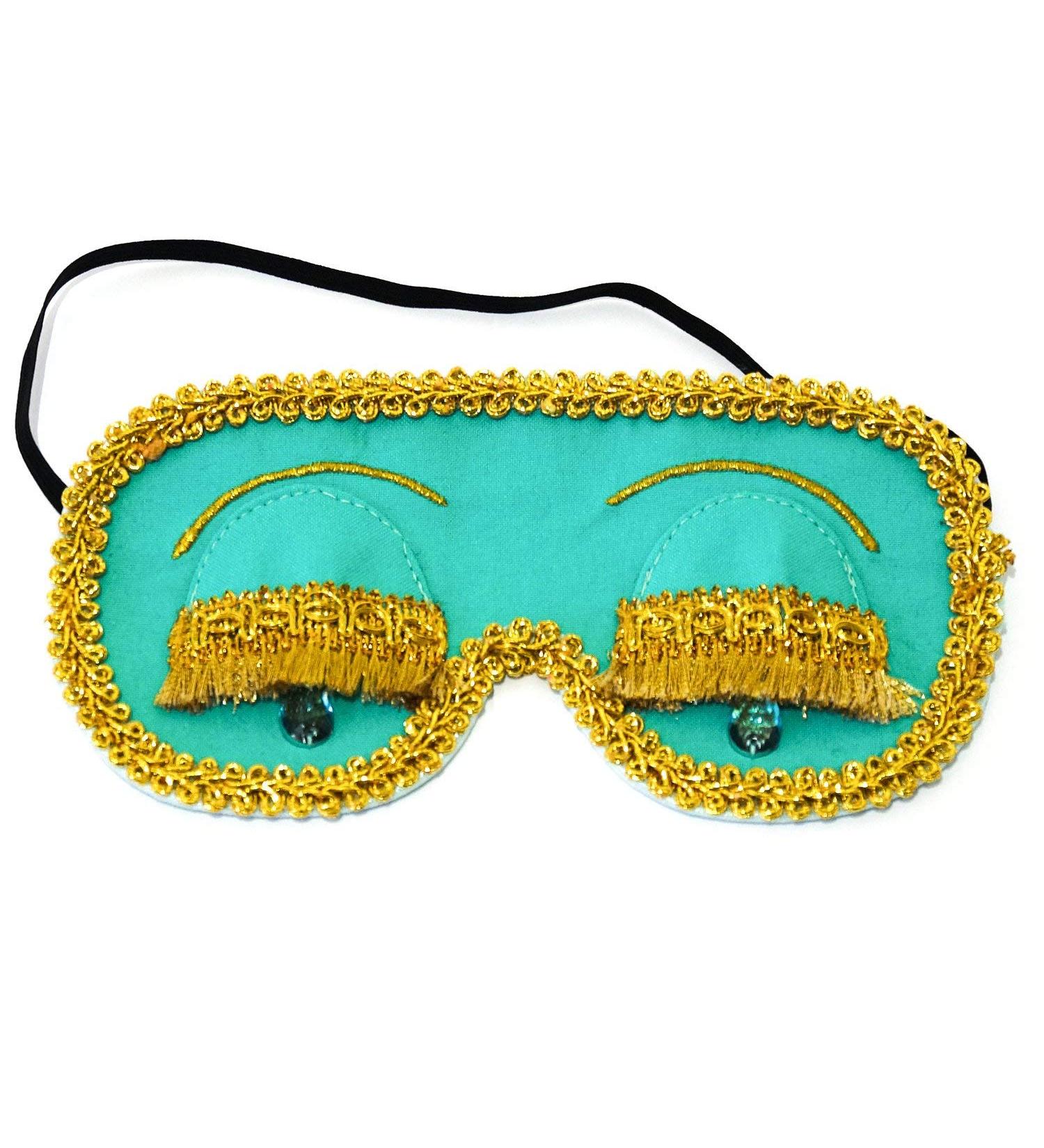 Mint Holly Golightly Handmade Sleep Mask with Eyelashes - Audrey Hepburn Breakfast at Tiffany's Eye Mask - Buy Online on GoSupps.com