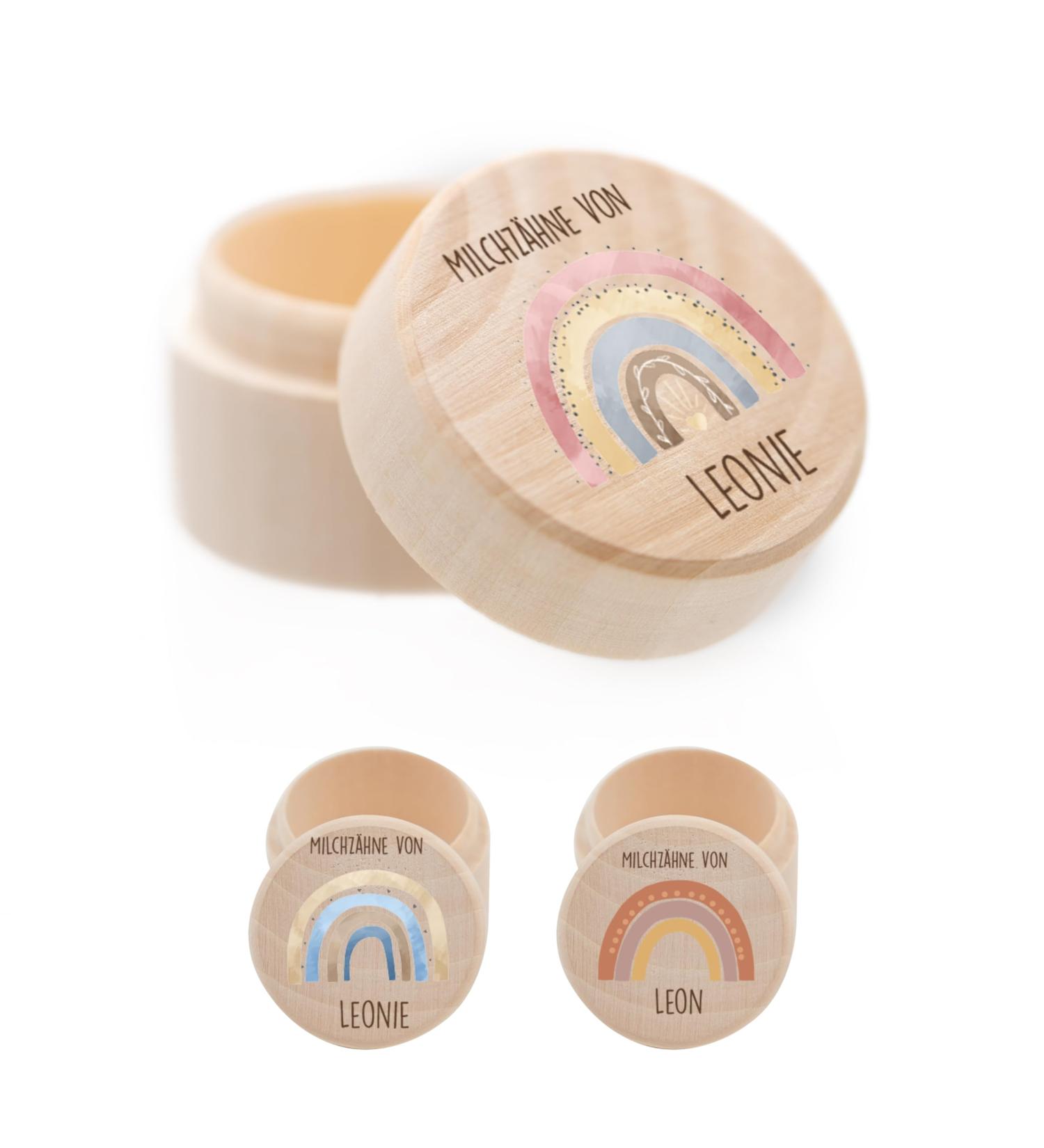 Personalized Kidsmood Milk Tooth Socket & Wooden Tooth Box Custom Wishes Gift for Baby with Cute Motif - Buy Online on GoSupps.com