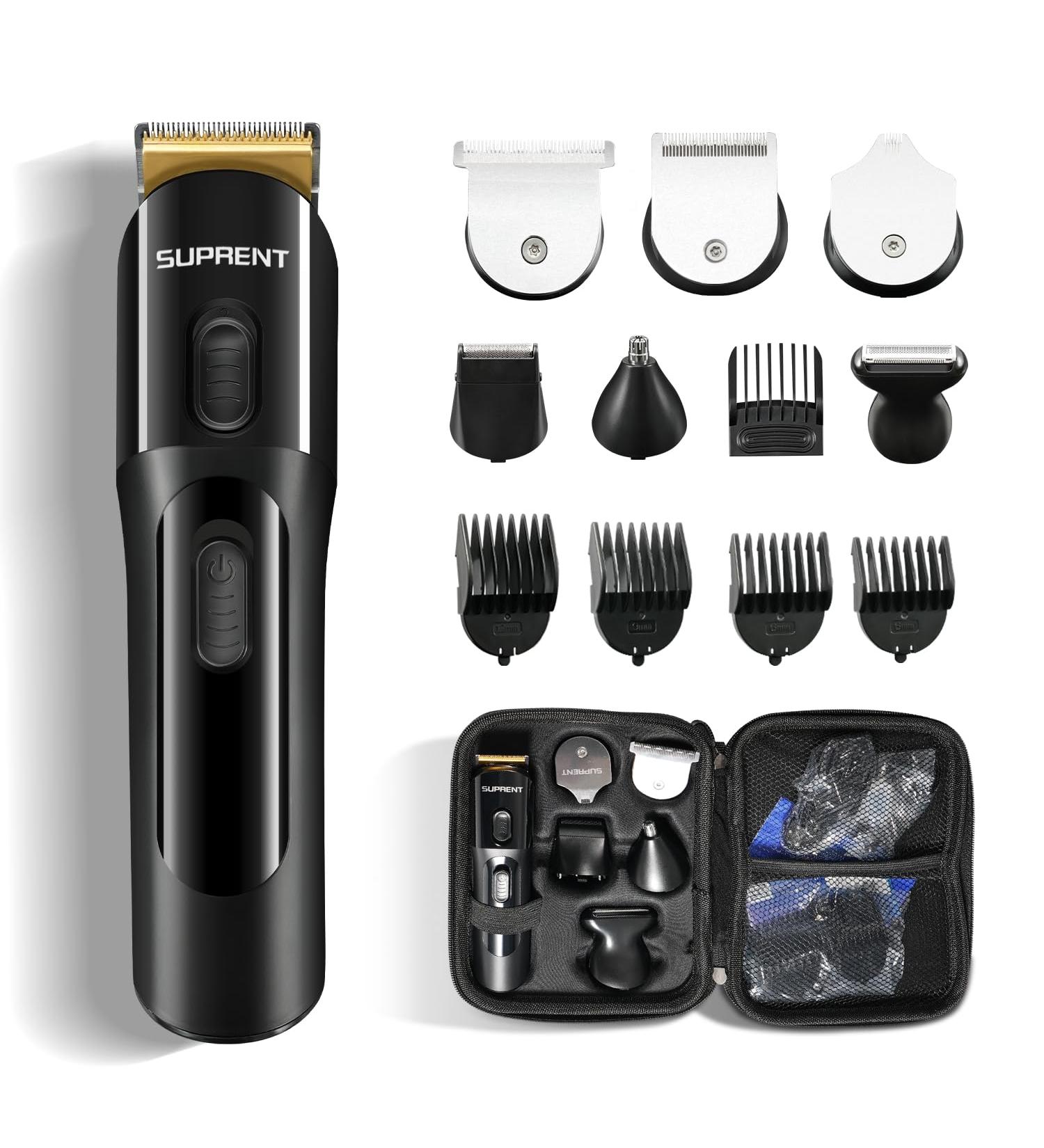 Beard Trimmer for Men - 16-Piece Grooming Kit | IPX7 Waterproof Electric Shaver for Beard Body Nose & Ear - Wet & Dry Use - Buy Online on GoSupps.com