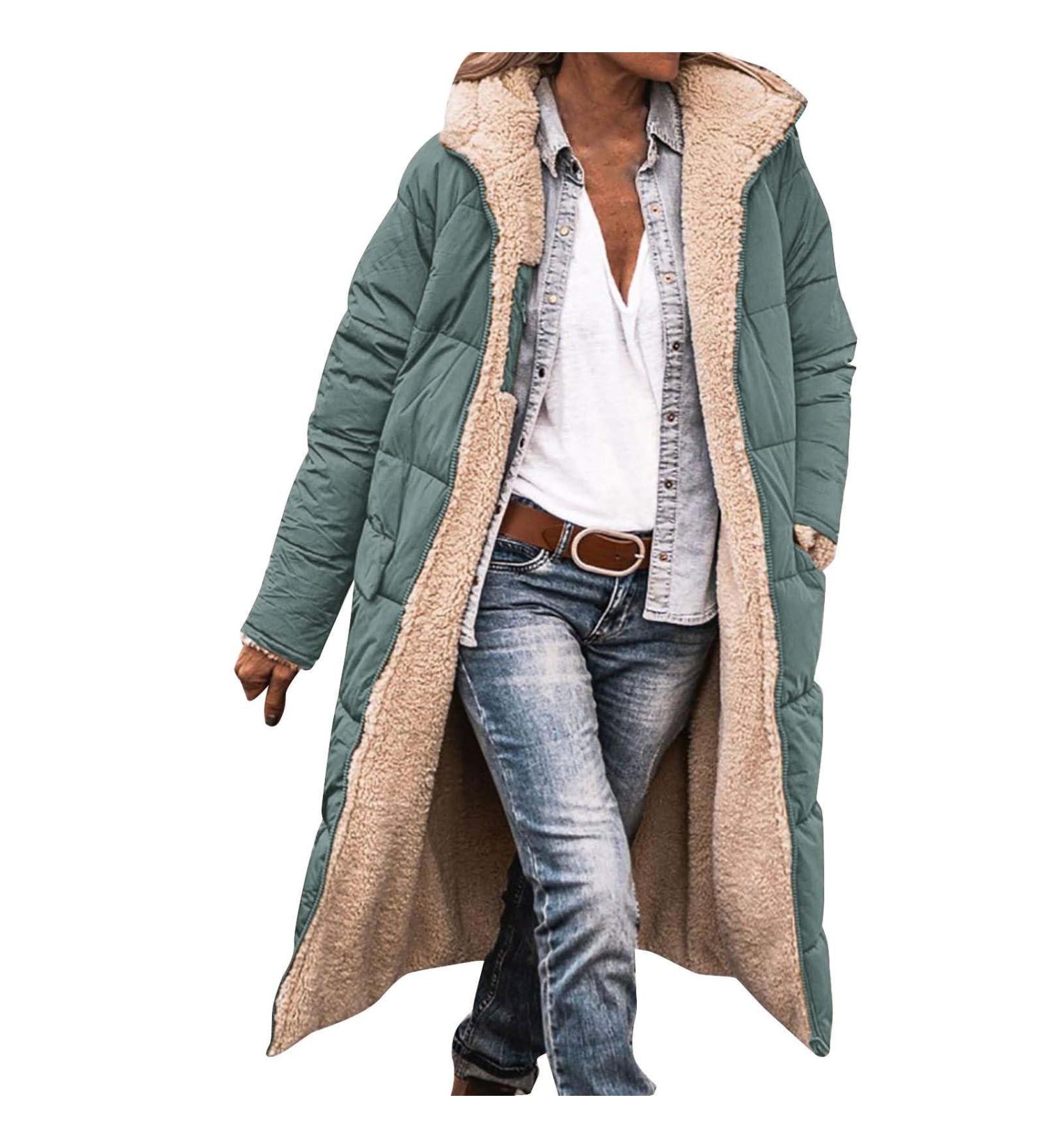 Hanxiulin Women s Fleece Plush Jacket - Warm & Breathable Autumn Winter Cardigan - Cuddly Mint Green XXL - Buy Online on GoSupps.com