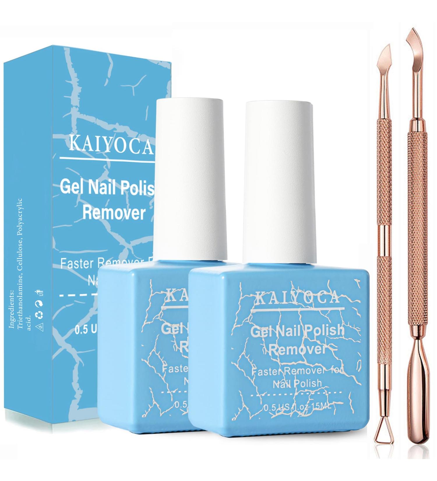 Buy 2 Packs Nail Polish Remover (15ml) - Fast Gel Nail Polish Removal with Scraper & Cuticle Pusher - No Foil or Soaking Needed - International Shipping Available - Buy Online on GoSupps.com