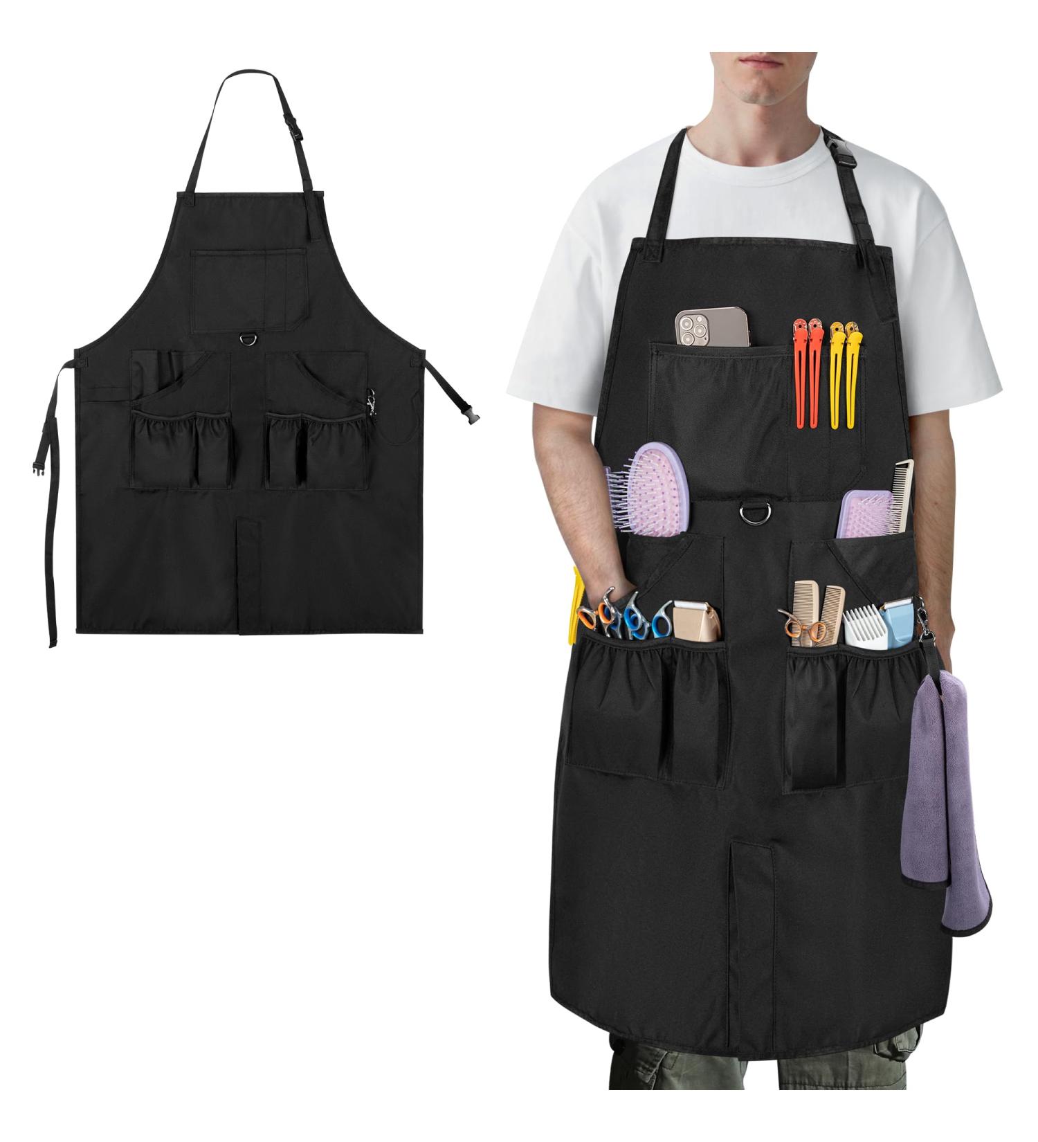 Buy Adjustable Barber Apron | Water-Resistant Hair Stylist Apron with Pockets | Bleach-Proof Salon Apron for Men & Women - Buy Online on GoSupps.com