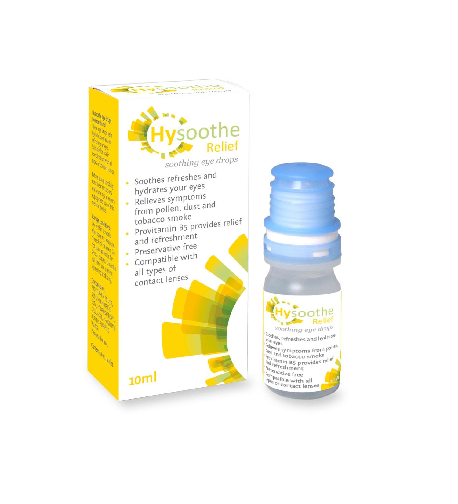 Hyamoist Relief 10ml Soothing eye drops and moisturizes your eyes Relieves symptoms of pollen dust and tobacco smoke - Buy Online on GoSupps.com