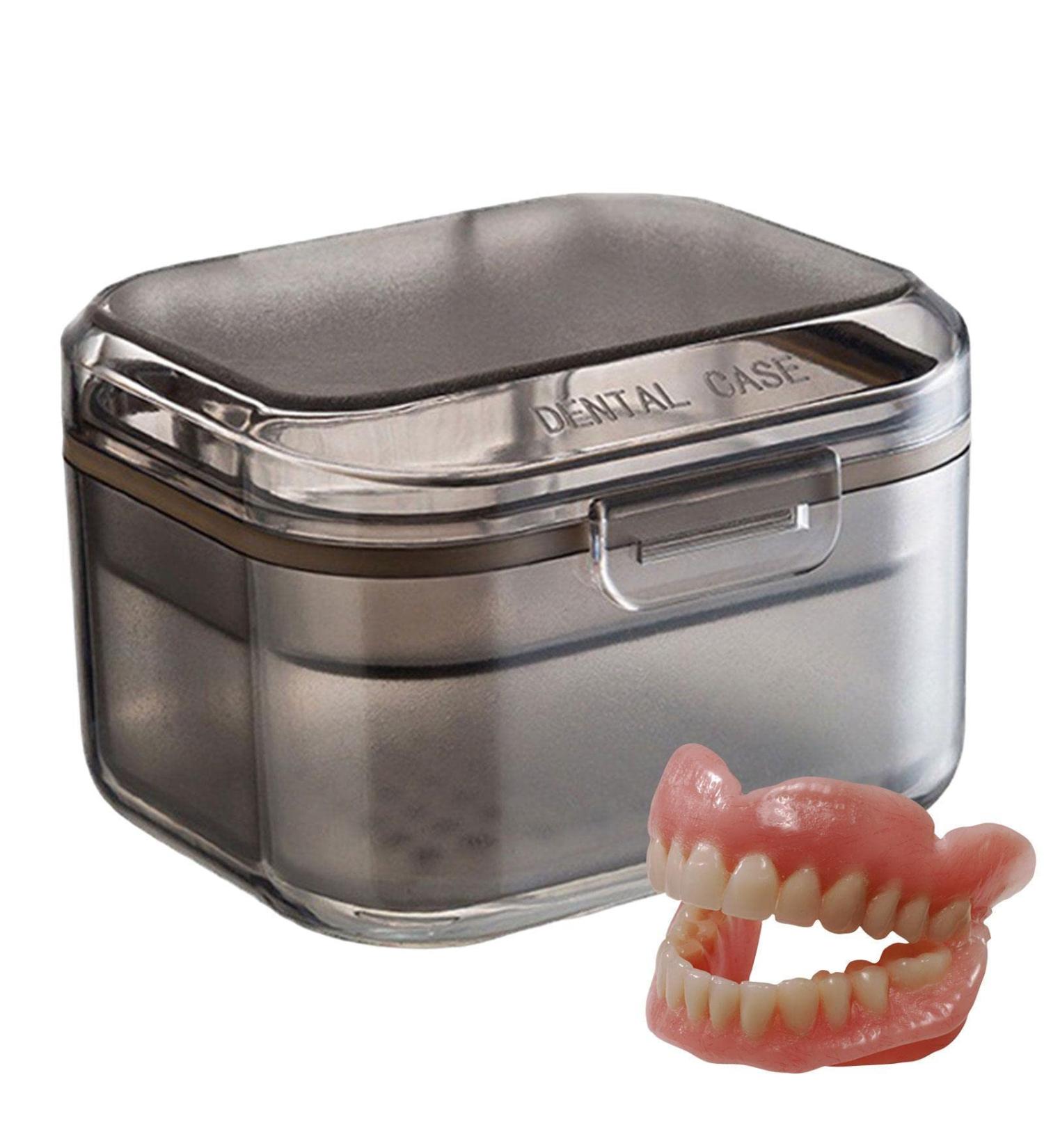 Rosixehird Leak-Proof Waterproof Containers for False Teeth | Prosthesis Holder & Storage Box - Ideal for Safe Bathing & Travel - Buy Online on GoSupps.com