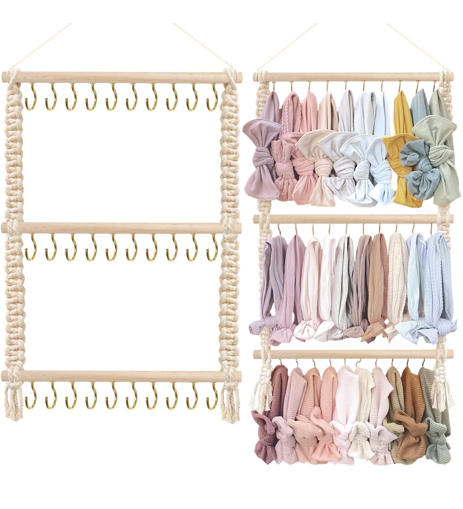 MOFASVIGI Macrame Headband Holder for Baby Girls - Boho Wall Decor & Organizer - Buy Online on GoSupps.com
