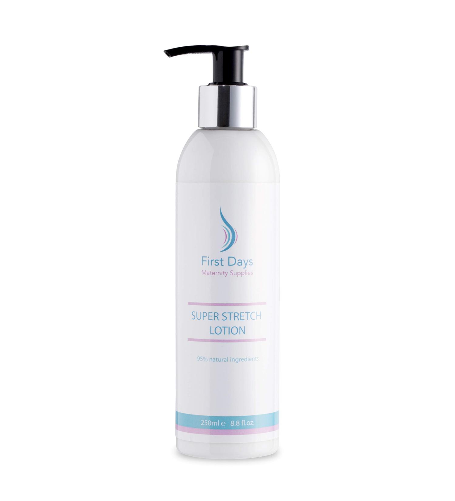 First Days Maternity - Super Stretch Lotion - Luxury Lotion for Pergnancy and Beyond - Vegan Friendly - Not Tested on Animals - Proudly made in the U.K. from the Finest Natural Ingredients - 250ml. - Buy Online on GoSupps.com