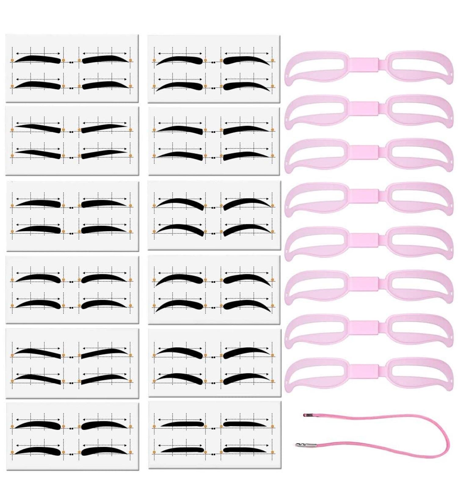 Buy Menyiyds Eyebrow Styling Kits: 12 Reusable Templates & 8 Pairs of Bands for Perfect Brows Ideal for Women & Girls International Shipping Available - Buy Online on GoSupps.com