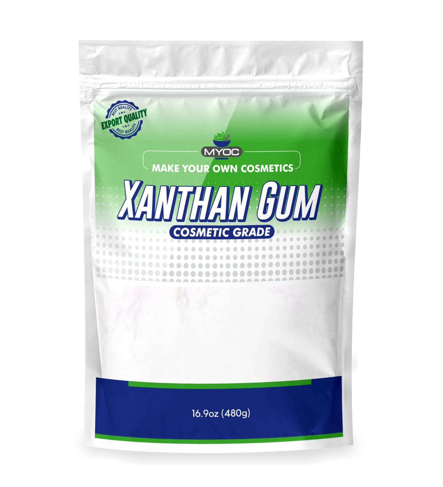 Organic Non-GMO Xanthan Gum (480gm) - Gluten-Free | Premium Quality Emulsion Stabilizer, Film-Forming Agent, Binder | Cosmetic Grade - Buy Online on GoSupps.com