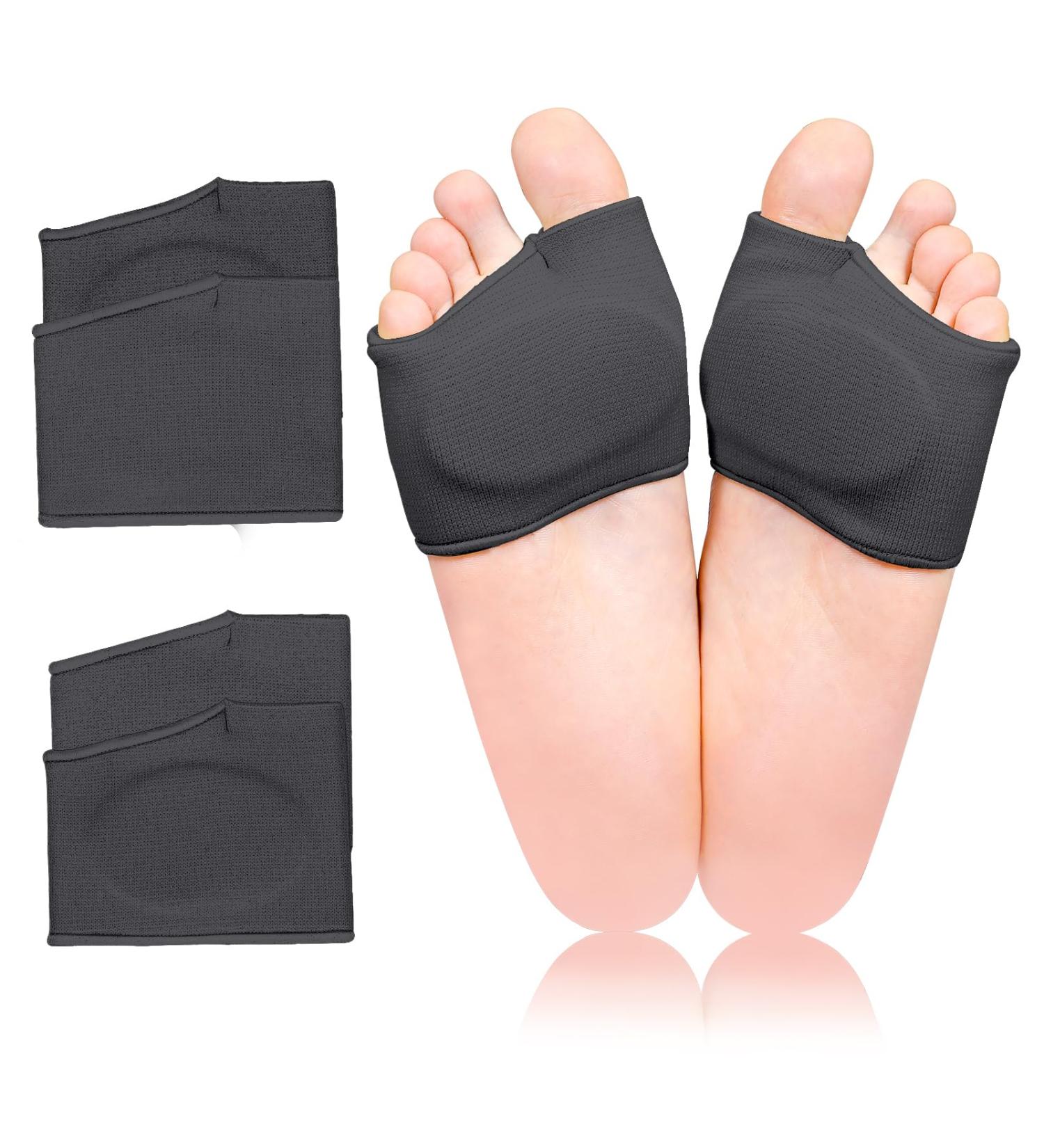 2 Pairs Metatarsal Pads with Gel for Men & Women | Relief for Morton s Neuroma & Metatarsalgia - Dark Black - Buy Online on GoSupps.com