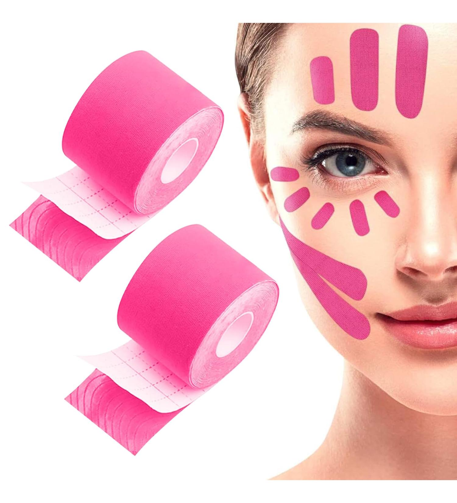 Face Lifting Tape - Anti Folding Pots | 2pcs Multifunctional Face Tape for Wrinkle Tightening & Glatt Eyes - 1g Pink - Buy Online on GoSupps.com
