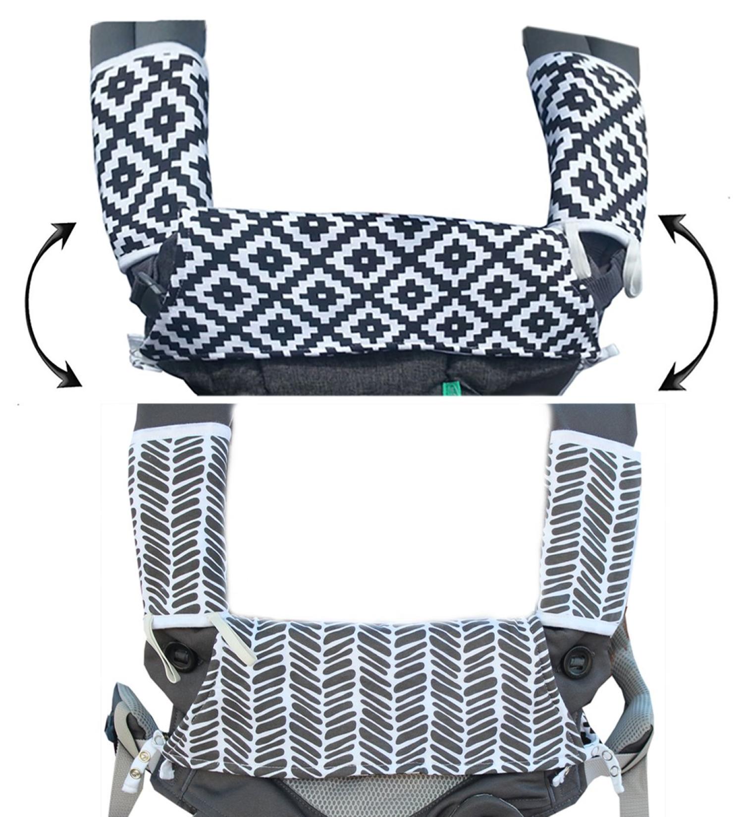 Organic Cotton Reversible Drool & Teething Pad Set | Fits All Carriers | Ideal for Infant Toddler Girls & Boys | Patent Pending - Buy Online on GoSupps.com