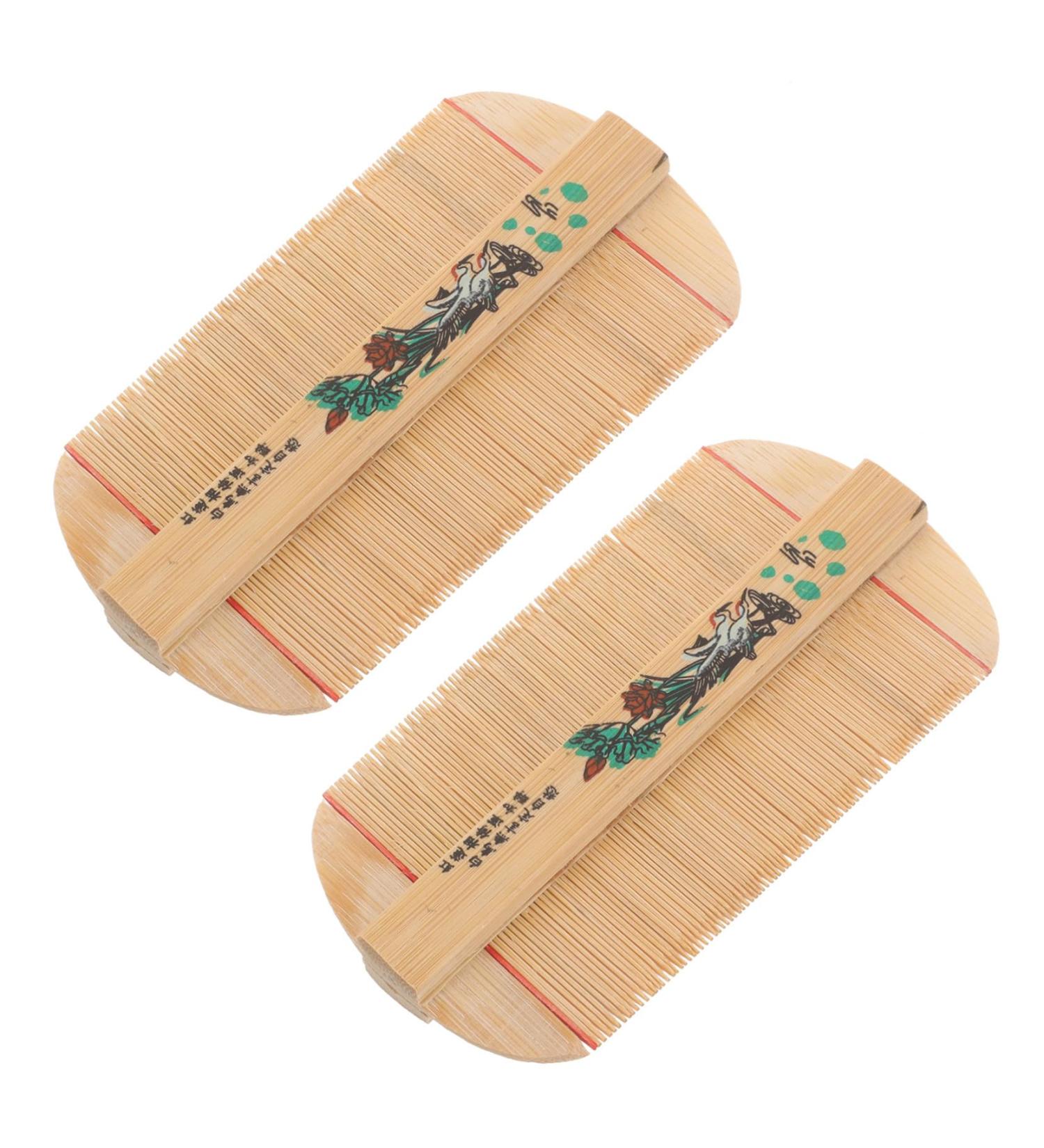 Lot De 2 Peignes En Bambou Dens ment Dent s Double Face Antipelliculaire Antistatique L ger Et Portable Soins Capillaires Maison limination Des Poux Adapt s Gar on Et Filles Et Adultes - Buy Online on GoSupps.com