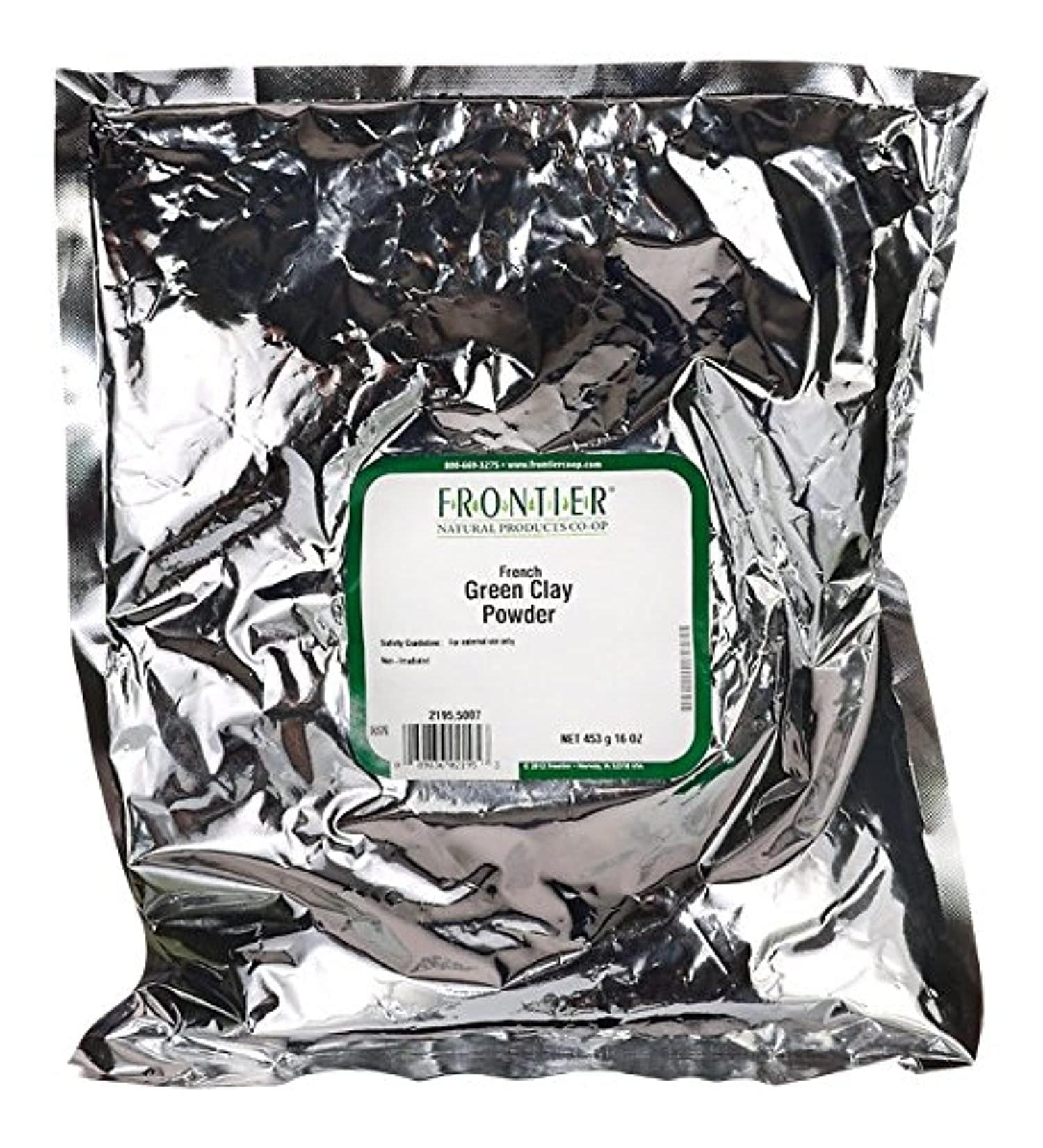 Frontier French Green Clay 16 oz - Pure and Natural Clay for Detox and Skincare - Buy Online on GoSupps.com