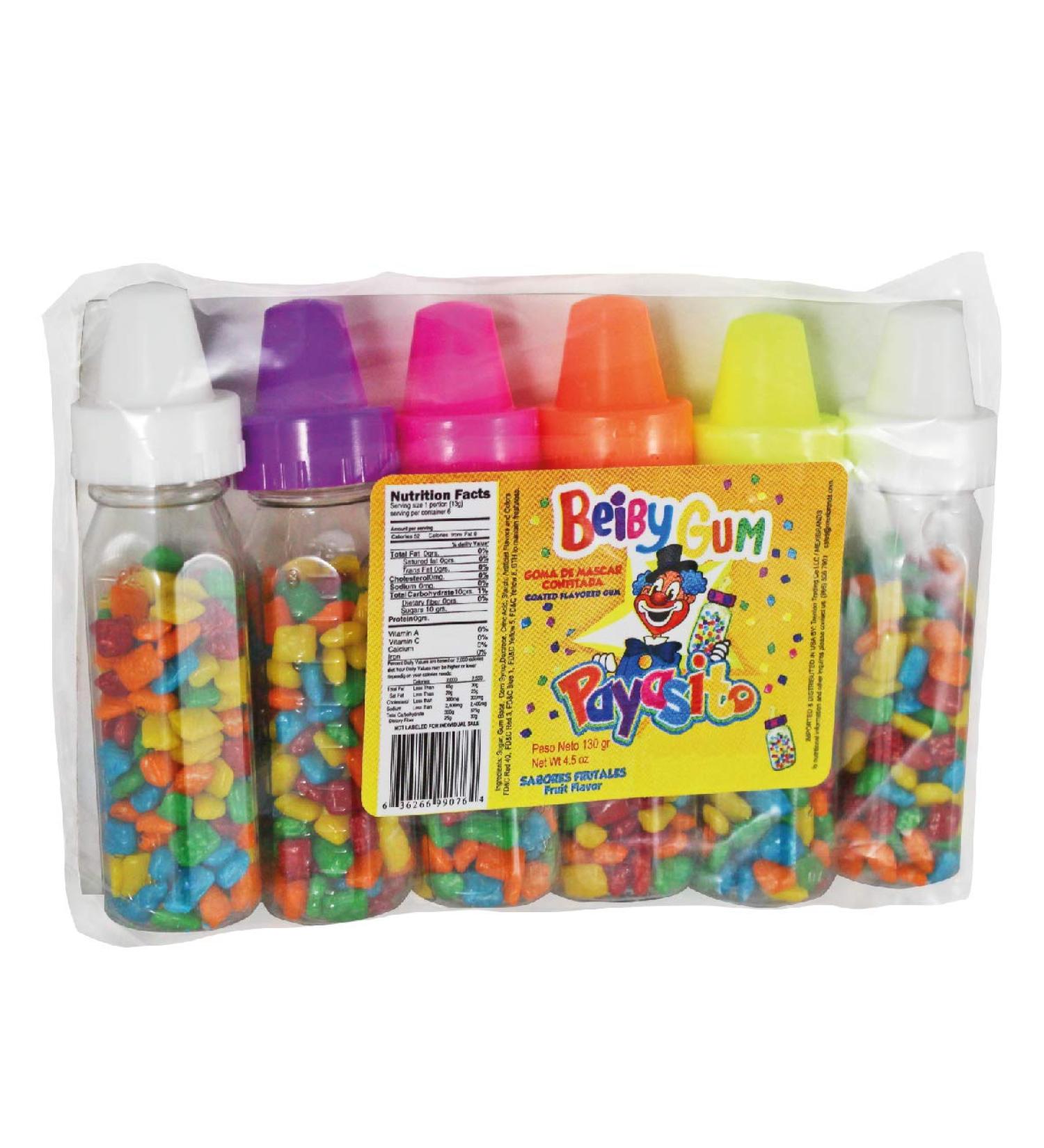 Payasito Beiby Gum - Coated Fruit Flavor Gum 6 Pieces