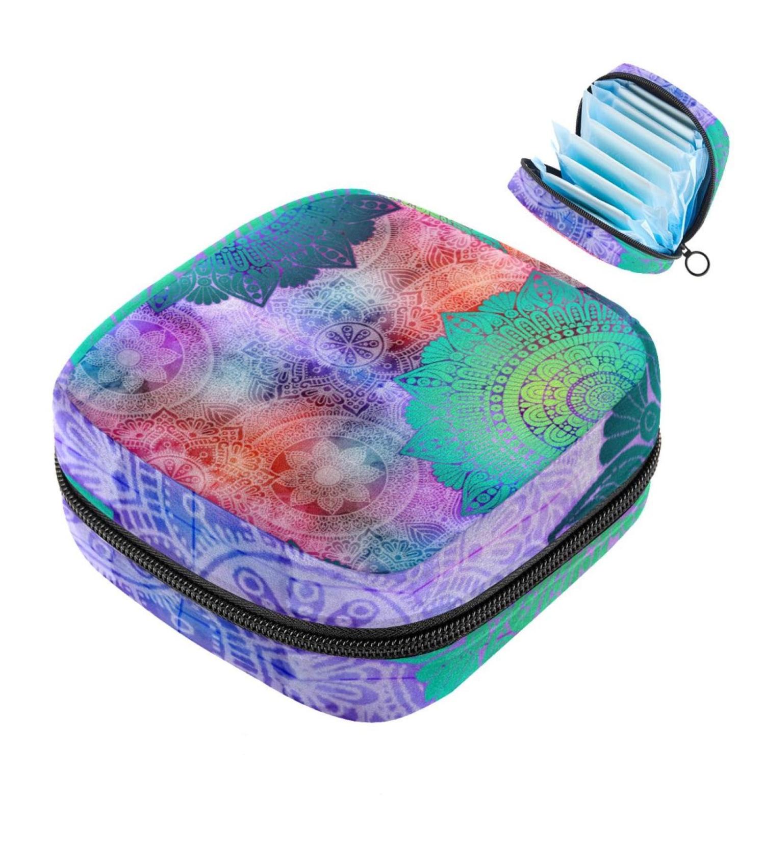 Shop Portable Women's Menstrual Cup & Tampon Bags - Colorful Mandala & Bohemian Style for Teens - Buy Online on GoSupps.com