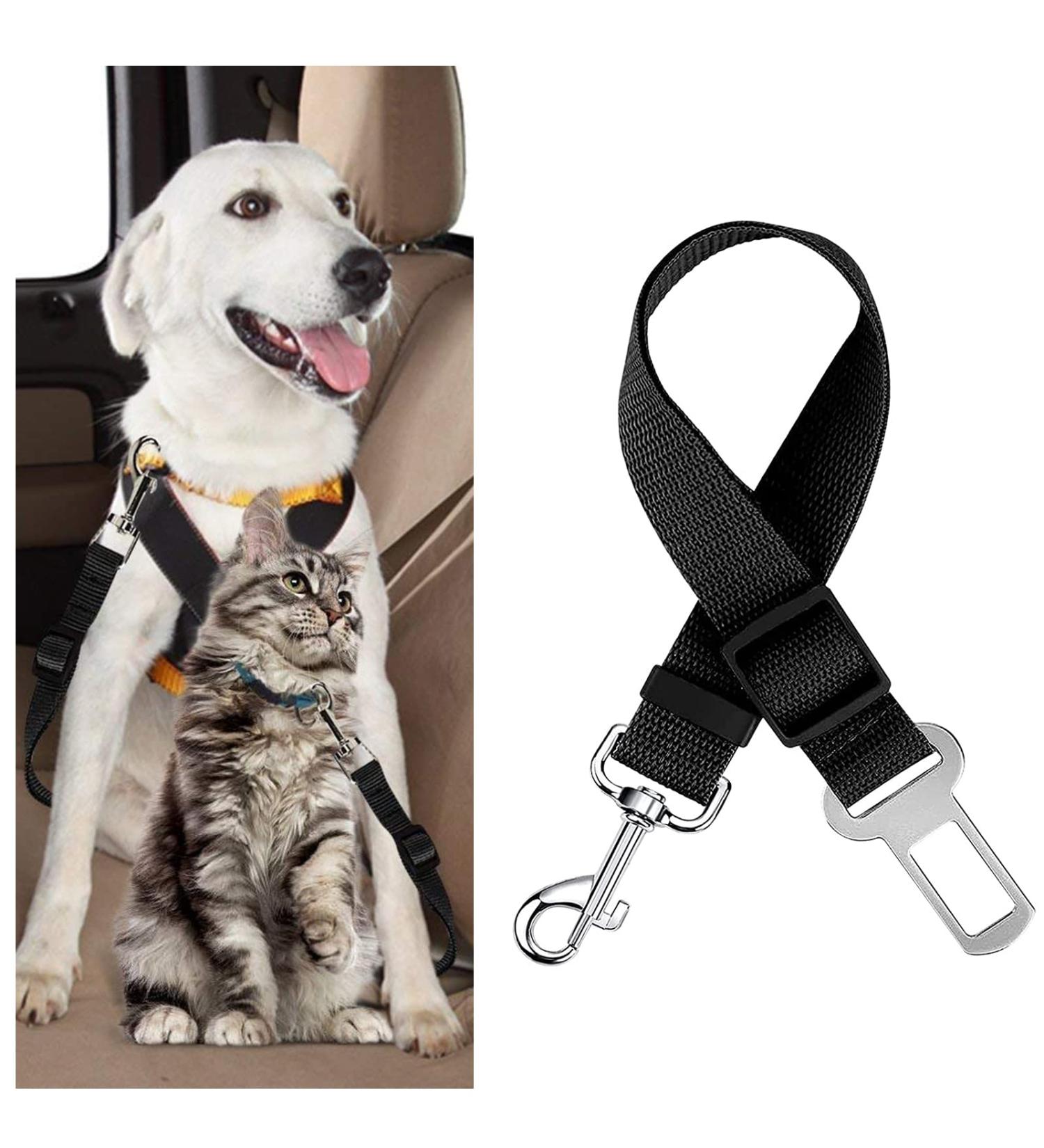 Adjustable Dog Seat Belt - Car Safety Belt for Small Dogs & Cats - Durable Buckling Strap for Secure Travel - Buy Online on GoSupps.com