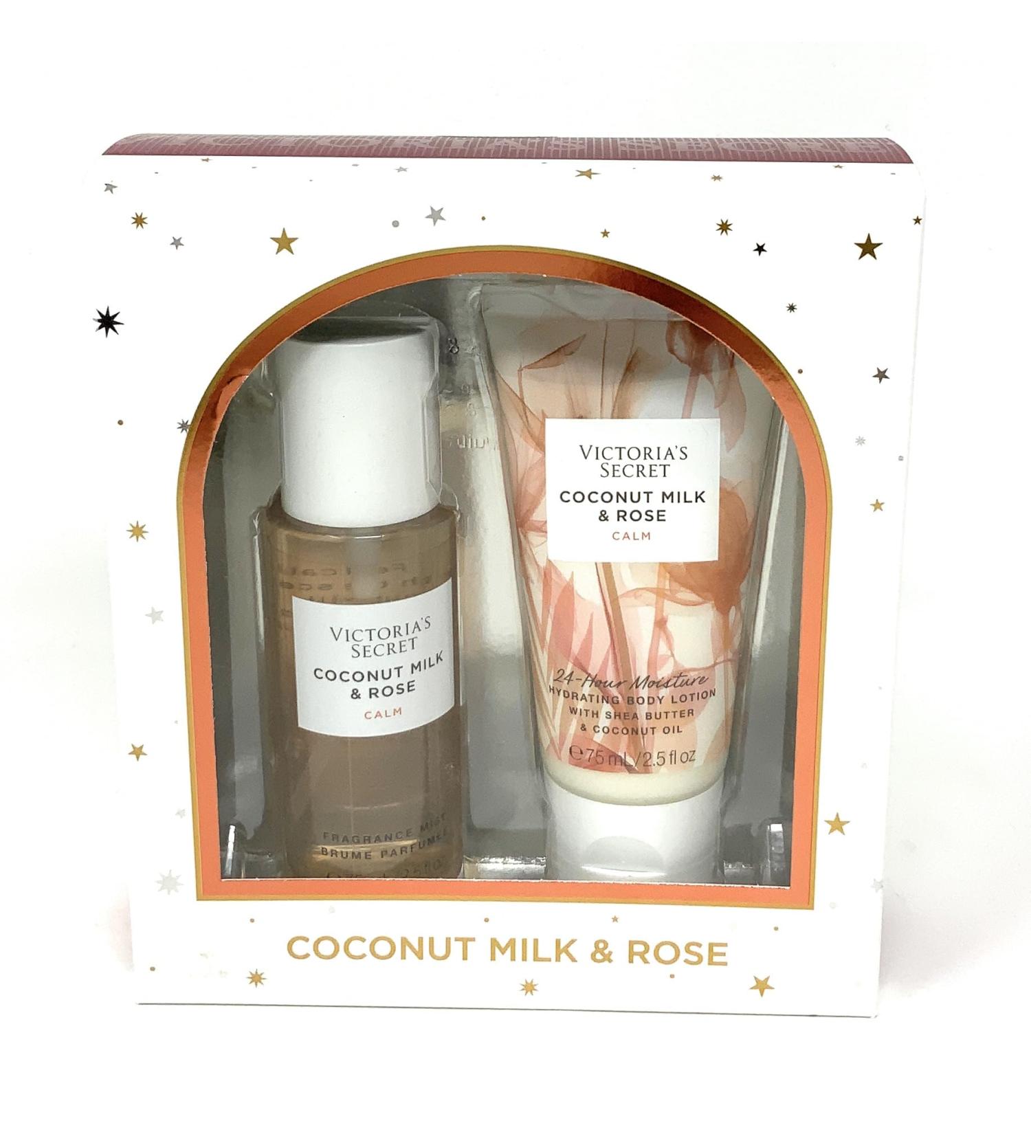 Victoria's Secret Coconut Milk & Rose Fragrance Mist Lotion 2.5 fl oz Gift Set