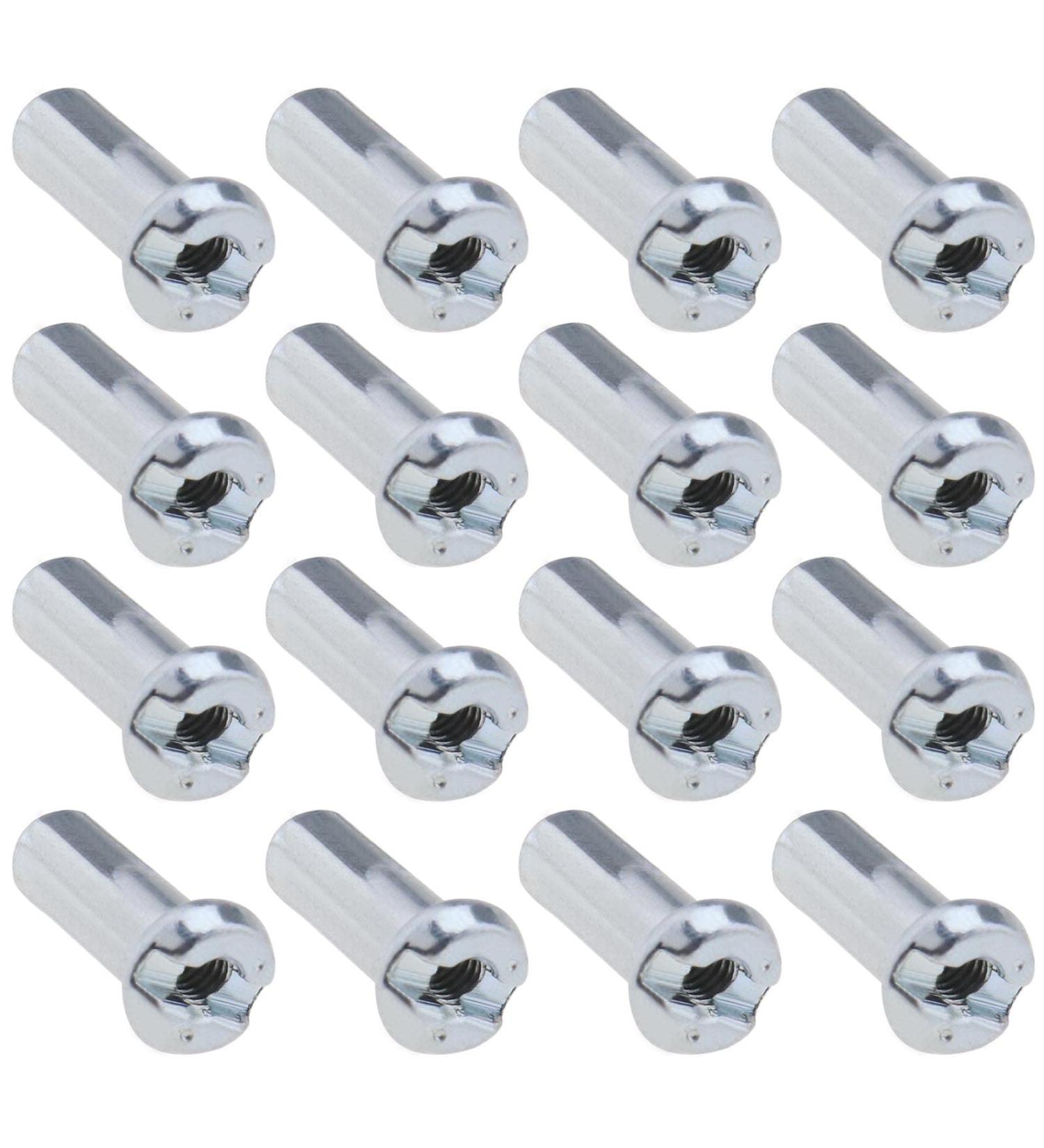 Micro Traders 100Pcs 14G Bicycle Spoke Nipples | 2mm Dia | Silver Steel | 12mm Long | Cycling Replacement Accessories - Buy Online on GoSupps.com