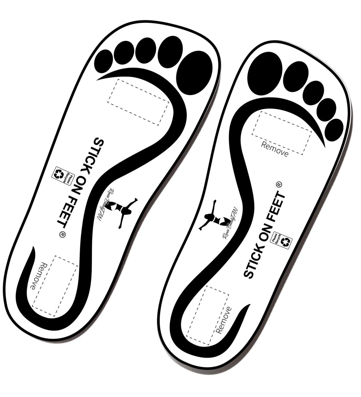 Premium Disposable Spray Tanning Feet Stick-On Sole Protectors - 60 Pairs (120 Feet) for Sunless Tanning - International Shipping Available - Buy Online on GoSupps.com