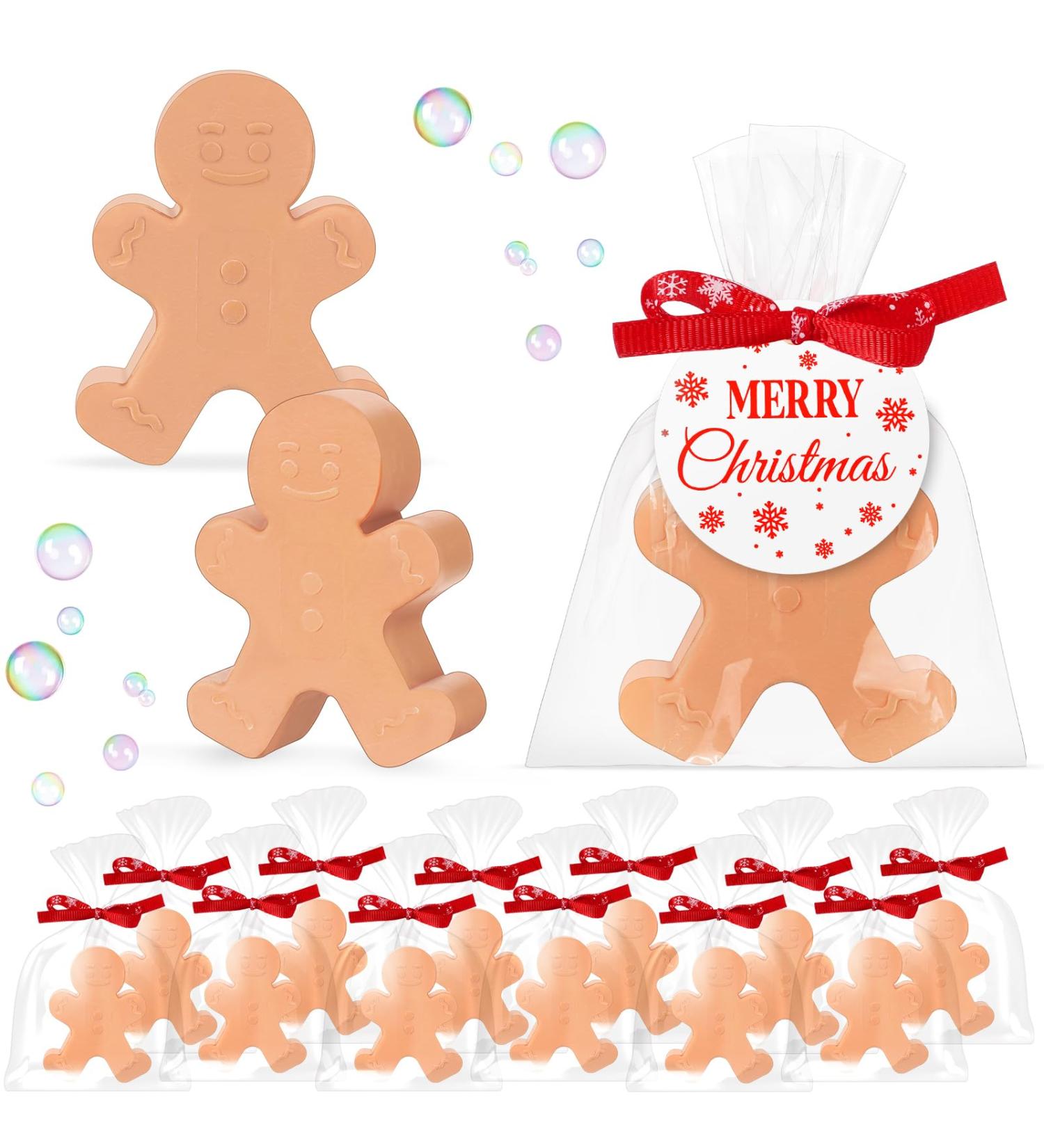 30 Set Christmas Soap Bar Gift Set - Handmade Gingerbread Soaps | Holiday Stocking Stuffers & Party Favors - Buy Online on GoSupps.com
