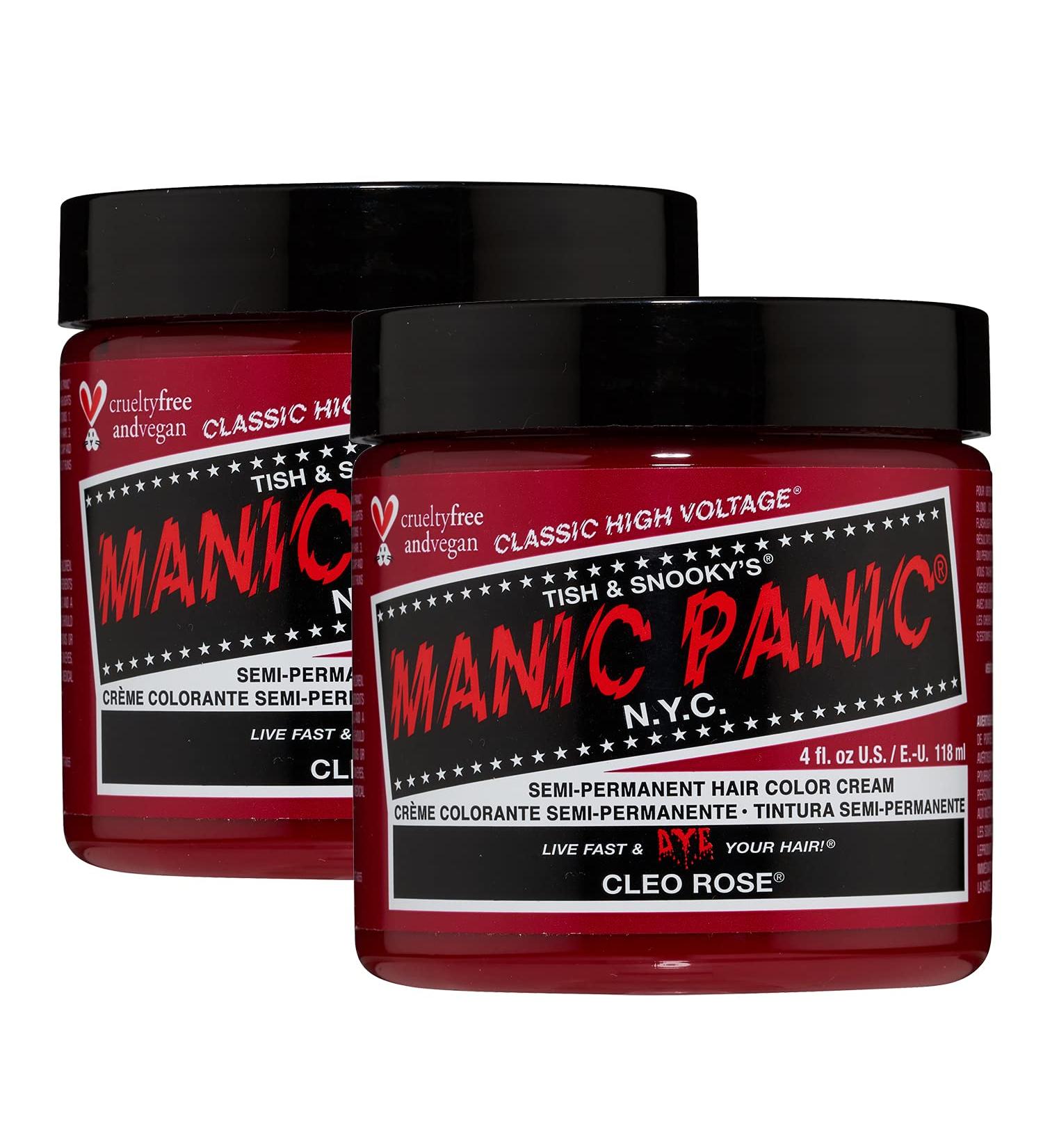 Manic Panic Cleo Rose Classic Creme - Vegan & Cruelty Free Red Semi-Permanent Hair Dye - 2 x 118ml - Buy Online on GoSupps.com