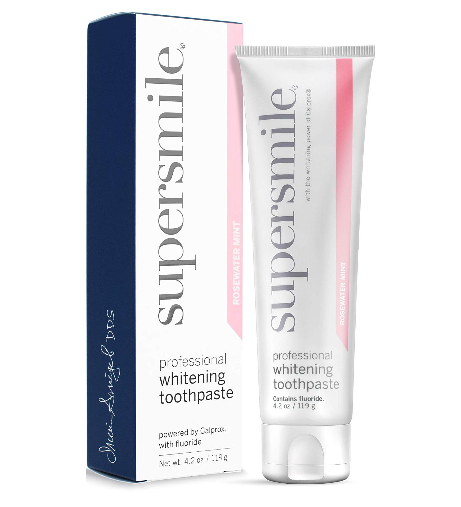 Supersmile Professional Whitening Toothpaste - Rosewater Mint 4.2 oz for Bright Teeth - Buy Online on GoSupps.com