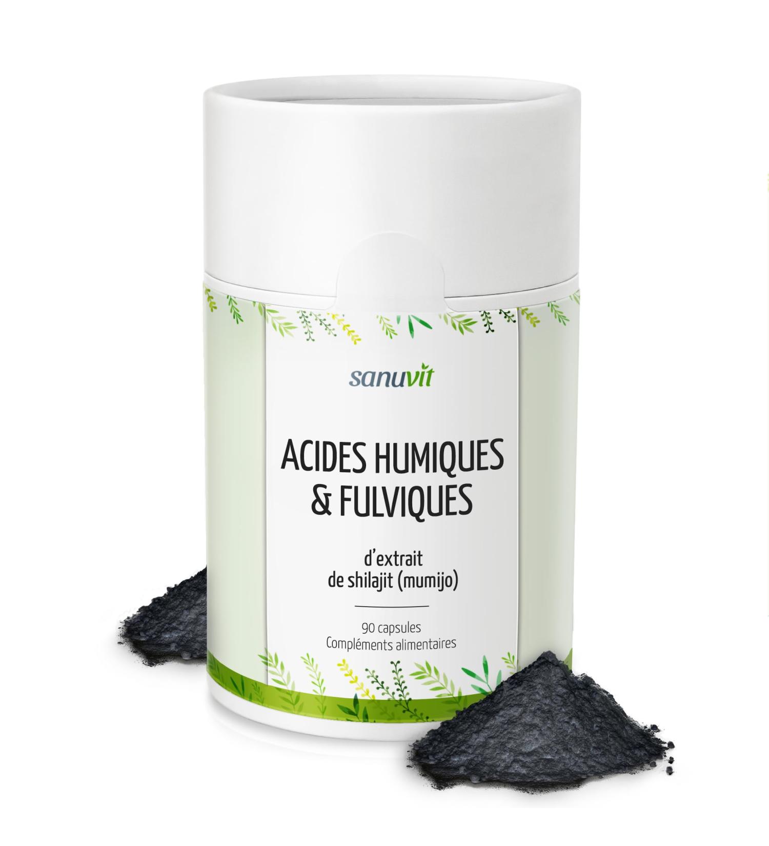 Sanuvit - Shilajit | Acide fulvique & acide humique en proportion 80:20 | 90 capsules | Mumijo Shilajit | Complexe organo-min ral naturel issu de la biomasse humifi e | Qualit d'Autriche - Buy Online on GoSupps.com