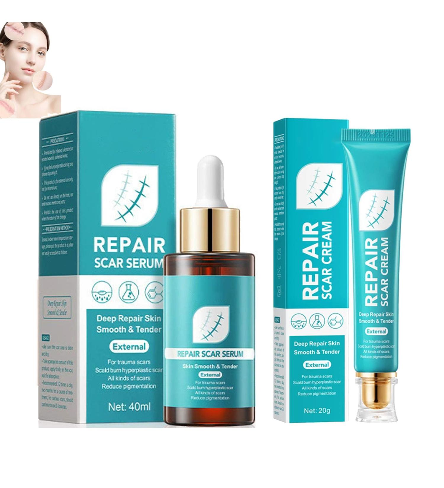 20 g scar gel with 40 ml scar serum scar ointment reduces visibility When used in combination the effect is better for less visible scar serum - Buy Online on GoSupps.com