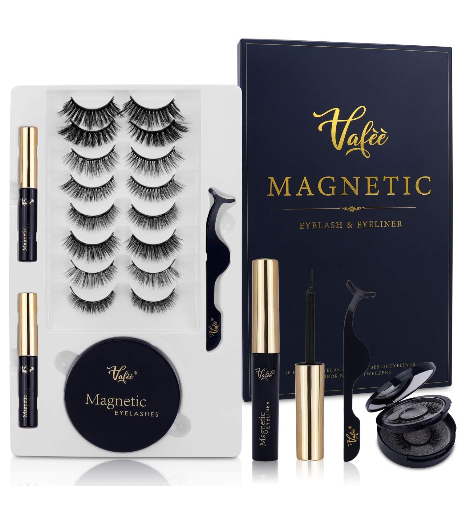 Magnetic Eyelashes Kit with Eyeliner & Tweezers - Easy, No Glue Needed! - Buy Online on GoSupps.com