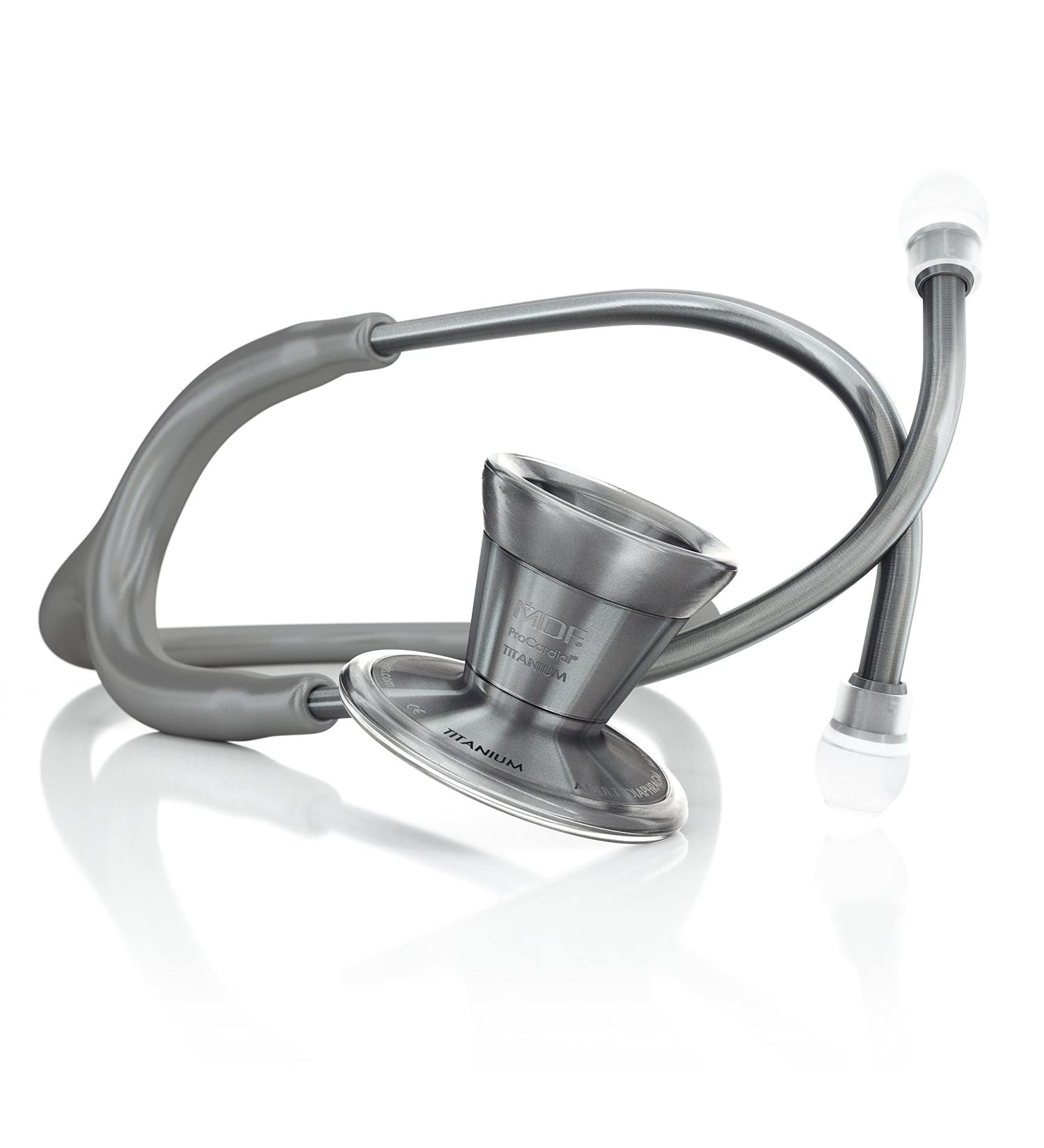 MDF Metalika ProCardial Cardiology Stethoscope - Lightweight Titanium Dual Head Grey Tube Adult - MDF797TMT12 - International Shipping Available - Buy Online on GoSupps.com