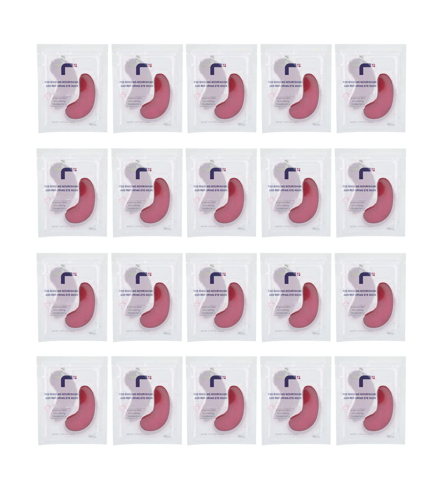 Eye Flaps - 20 Pieces Red Ginseng Repair Eye Mask | Moisturizing & Nourishing Firming Patches for Wrinkles & Swollen Eyes - Buy Online on GoSupps.com